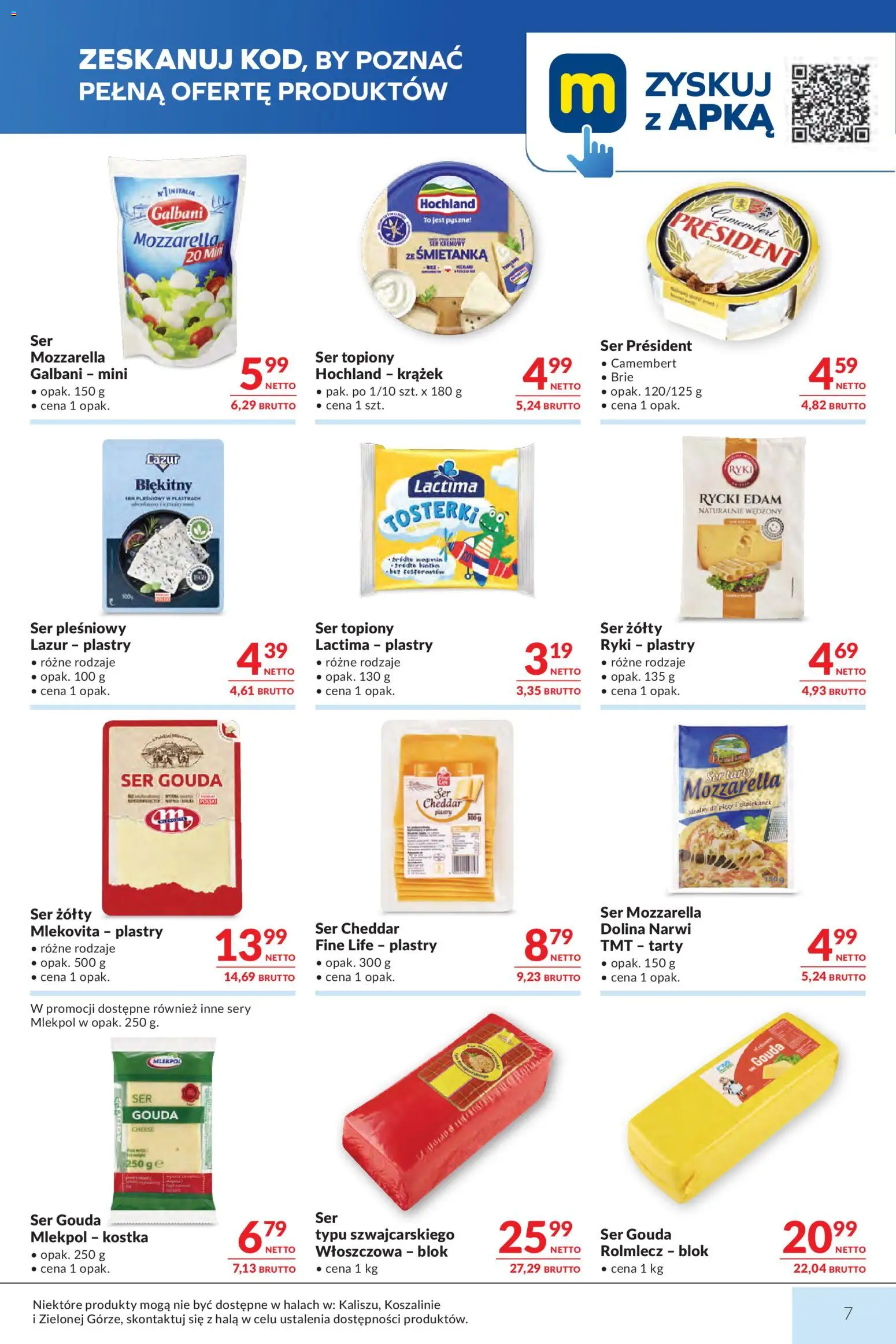Makro Gazetka od 17.02.2026 | Strona: 7 | Produkty: Sery, Cheddar, Ser gouda, Ser cheddar