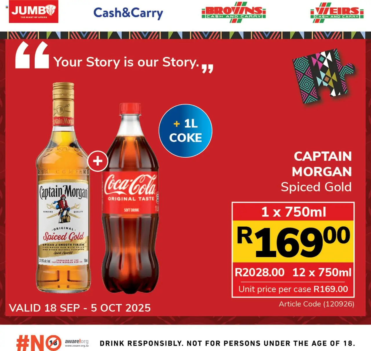 New Jumbo catalogue – valid from 18.09.2025 | Page: 8 | Products: Case, Coke, Rum