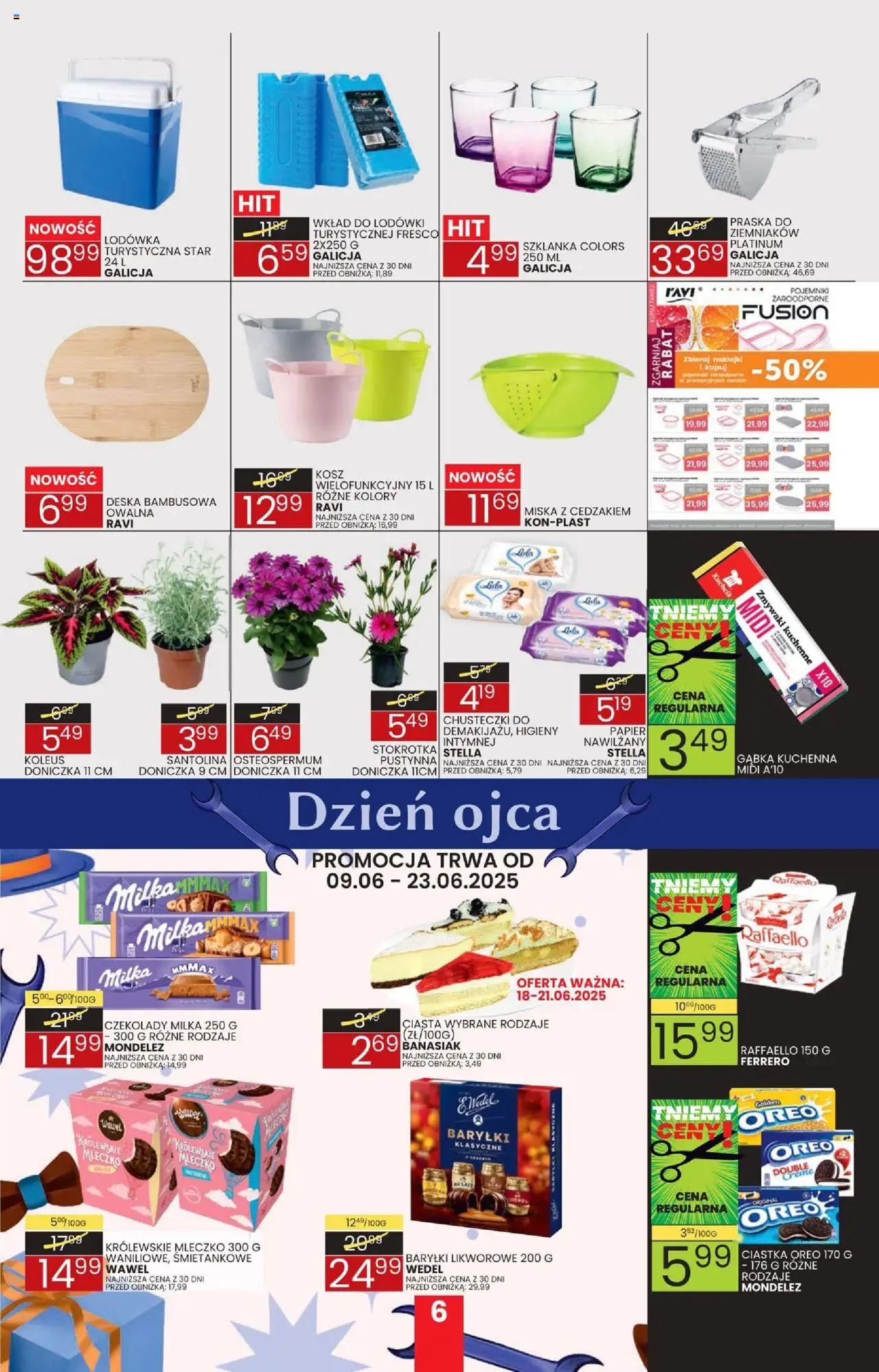 Wafelek Gazetka od 09.06.2025 | Strona: 6 | Produkty: Milka, Królewskie Mleczko, Ciastka Oreo, Fresco