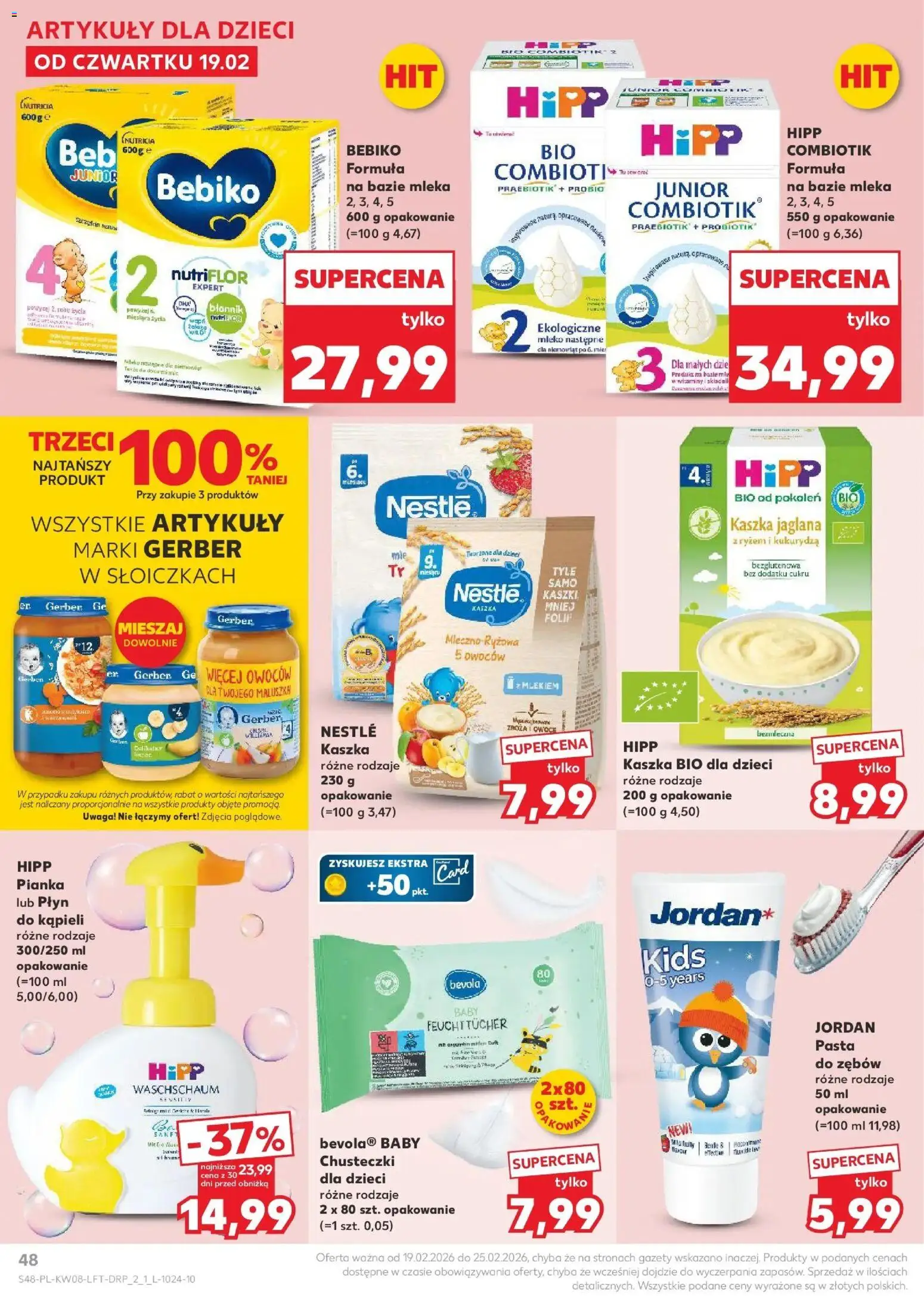 Kaufland Polsko leták od 19.02.2026 | Strana: 48 | Produkty: Mléko, Hipp