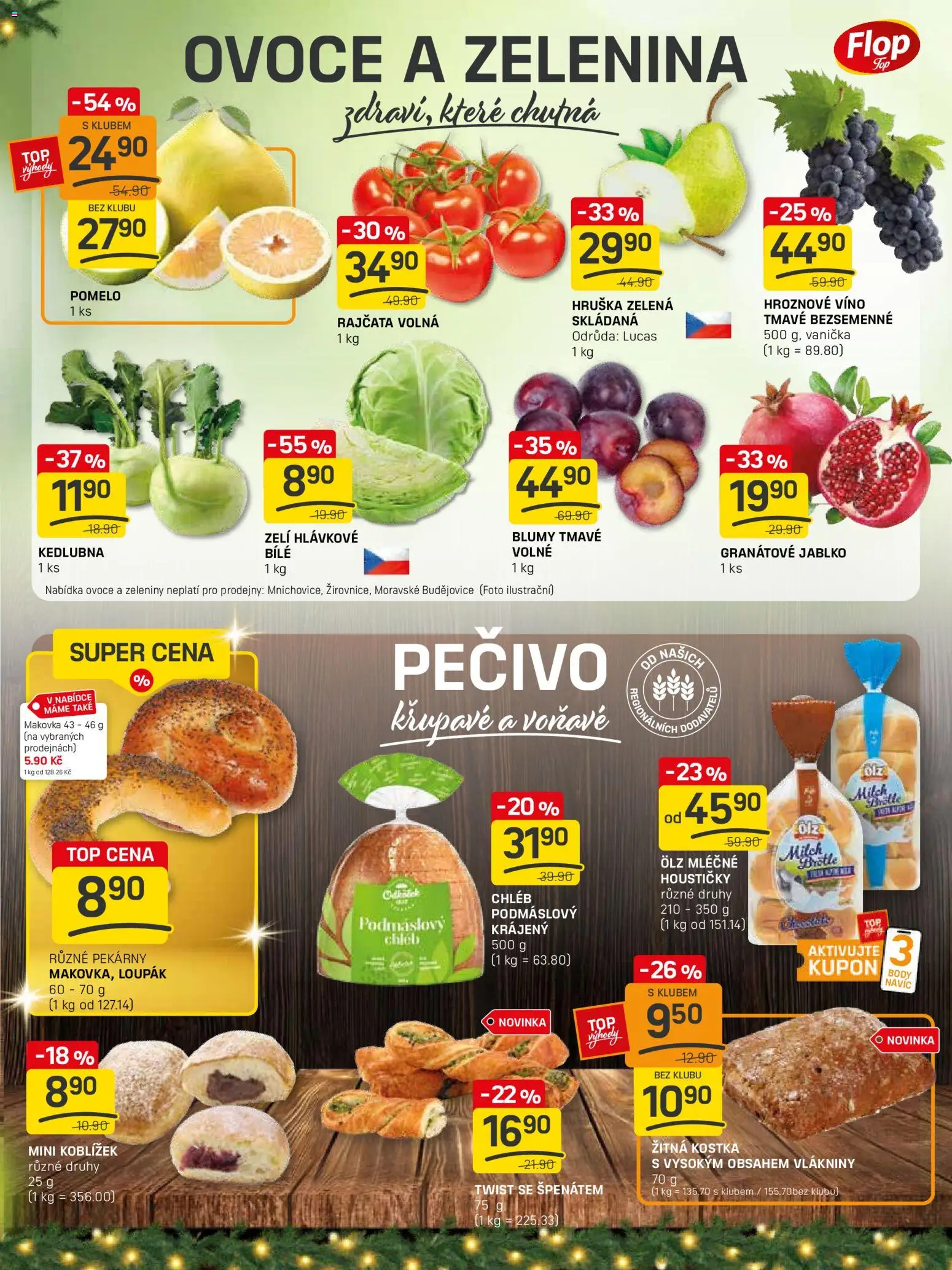 Flop leták - FlopTop od 10.12.2025 | Strana: 3 | Produkty: Pomelo, Rajčata, Hroznové víno, Body