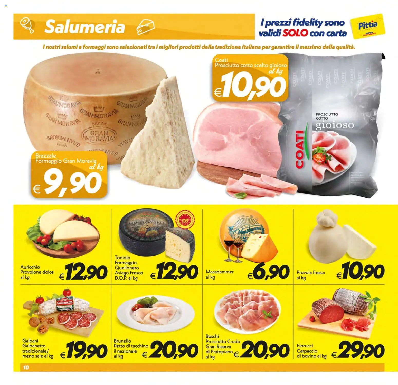 Volantino SuperConveniente del 13.01.2026 | Pagina: 10 | Prodotti: Bovino, Sale, Formaggio, Prosciutto