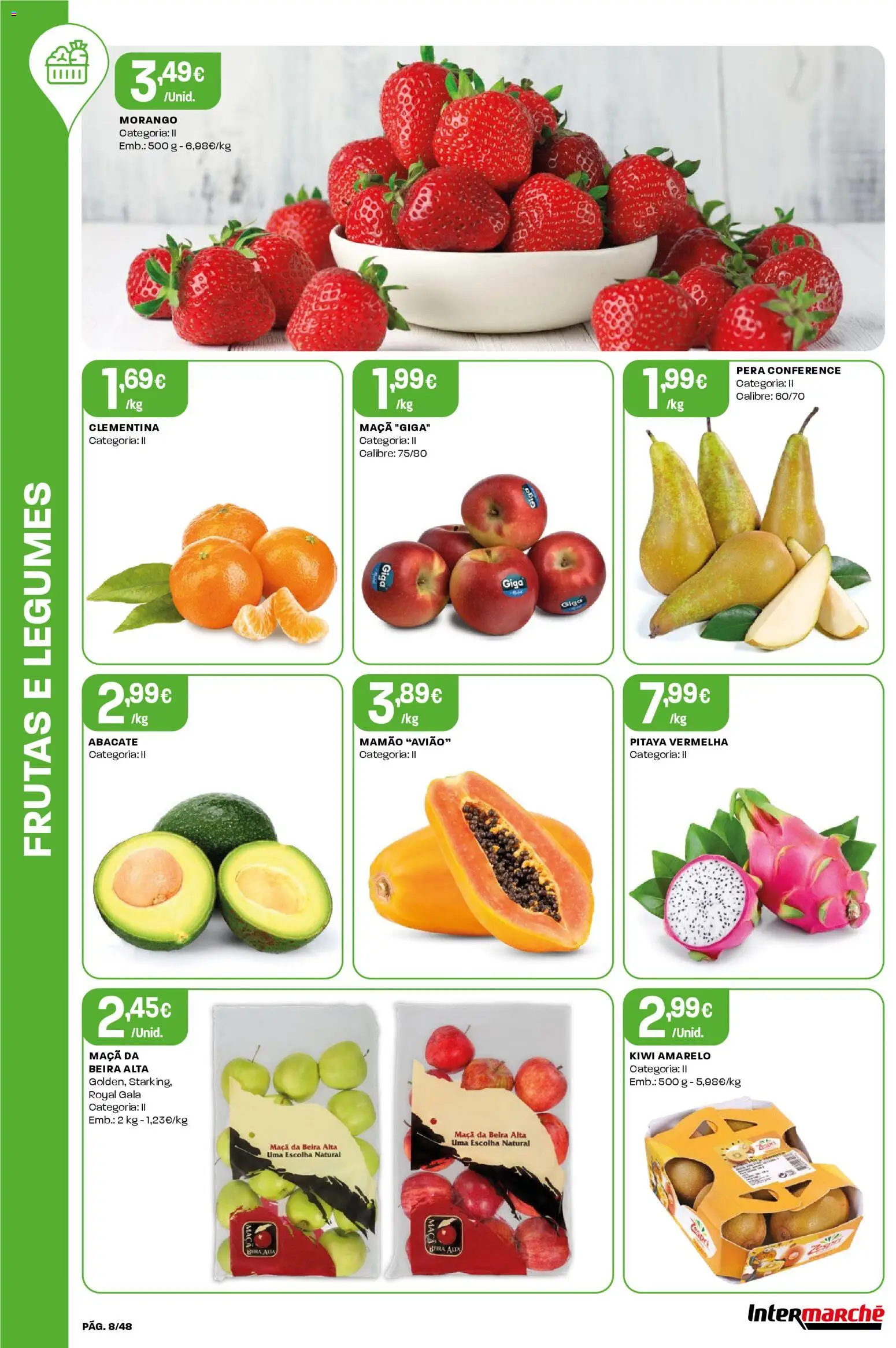Intermarché folheto │ válido de 05.03.2026 | Página: 8 | Produtos: Maça, Abacate, Kiwi, Mamão