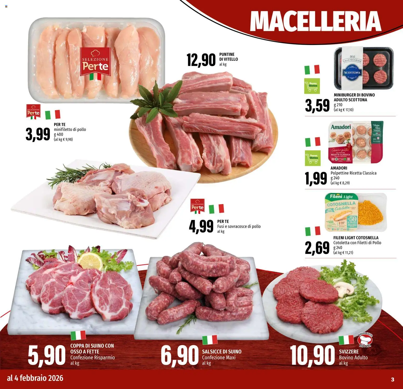 Volantino EMI del 22.01.2026 | Pagina: 3 | Prodotti: Bovino, Tè, Suino, Vitello