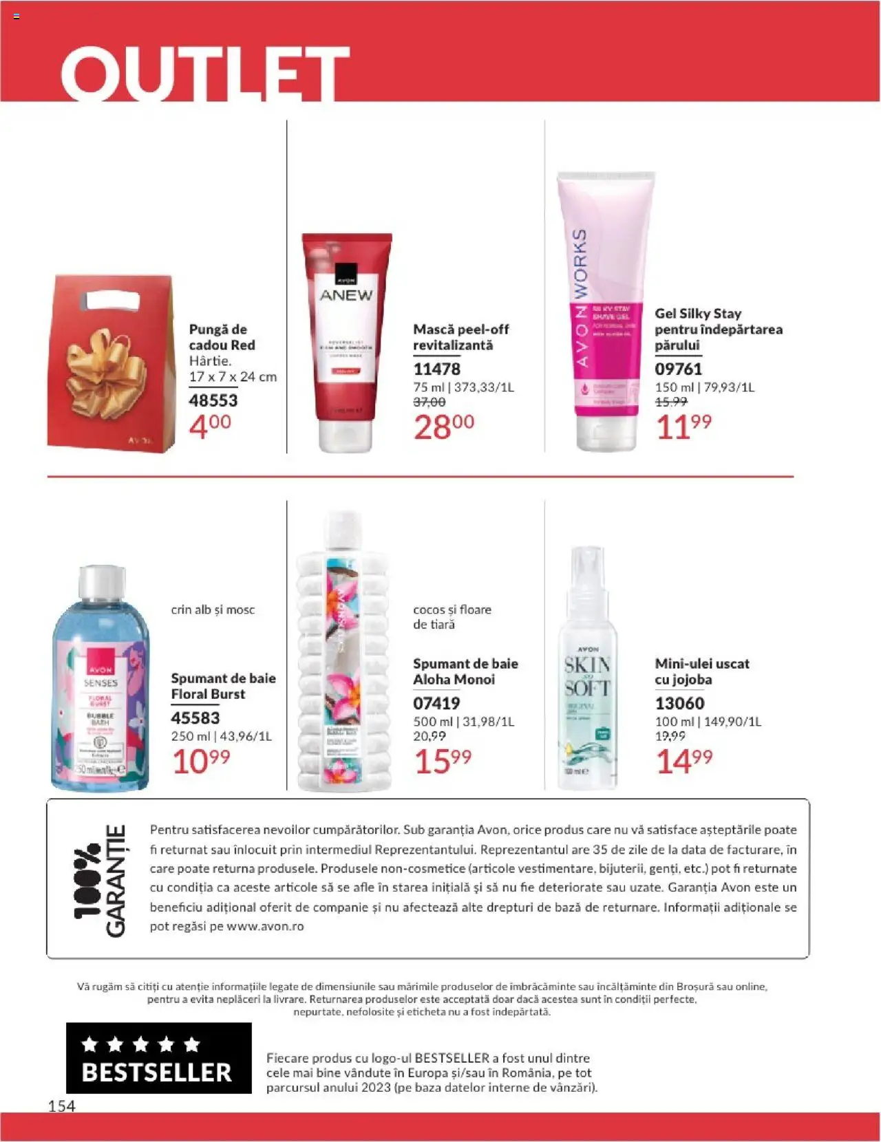 Catalog Avon - 06 2025 – valabil de la 01.06.2025 | Pagină: 154 | Produse: Pungă, Bornoz takımı, Spumant de baie