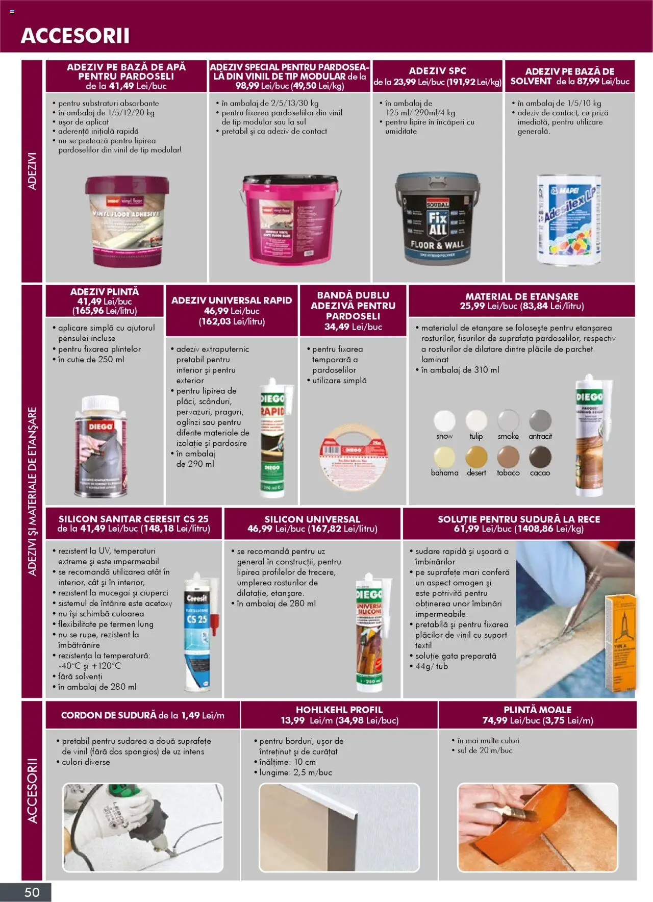 Noul catalog Diego – valabil de la 01.10.2025 | Pagină: 50 | Produse: Parchet, Ciuperci, Cacao, Apă