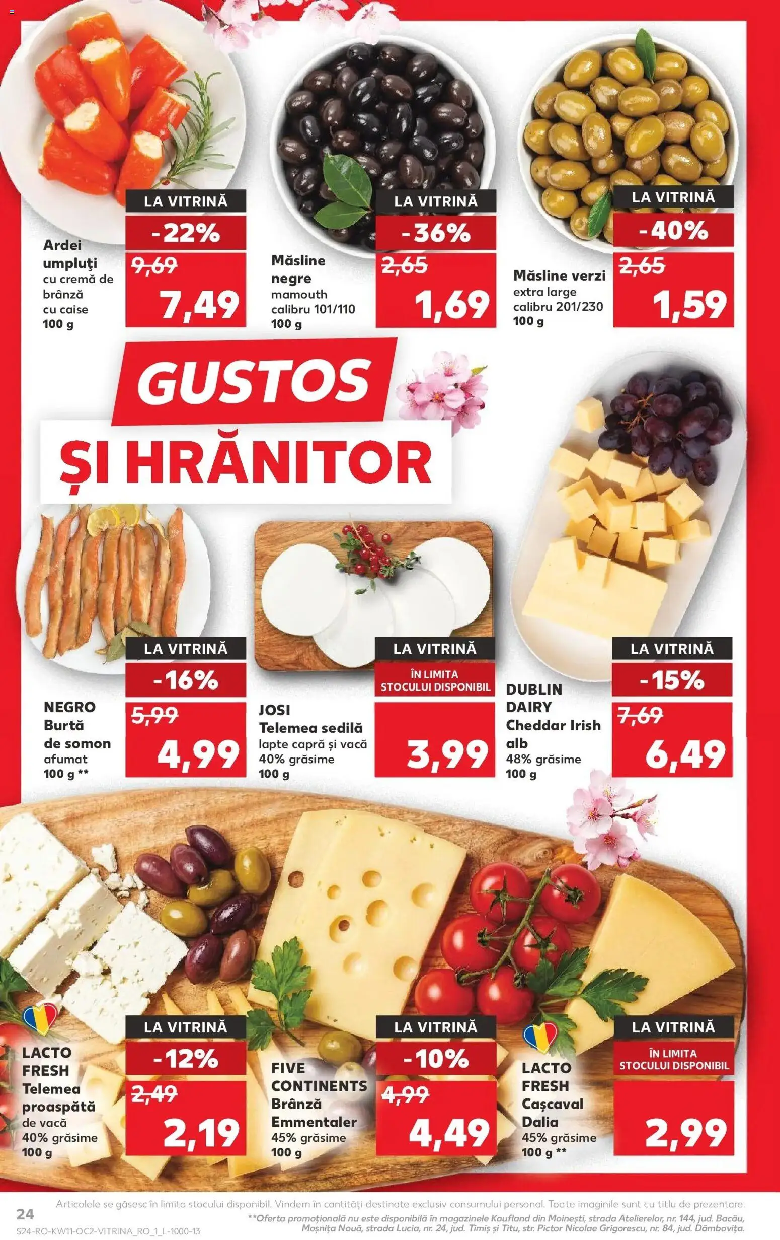 Noul catalog Kaufland – valabil de la 11.03.2026 | Pagină: 24 | Produse: Vitrină, Brânză, Cremă de brânză, Ardei umpluți