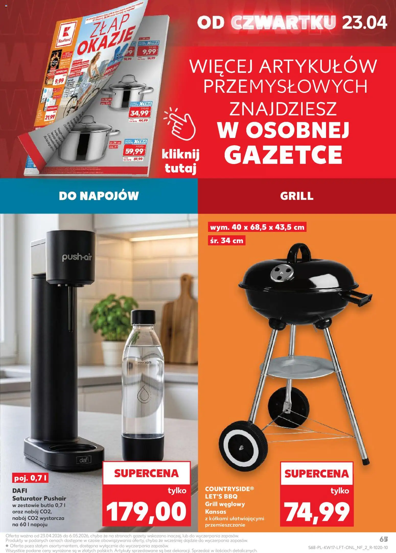 Kaufland gazetka od 23.04.2026 | Strona: 67 | Produkty: Grill