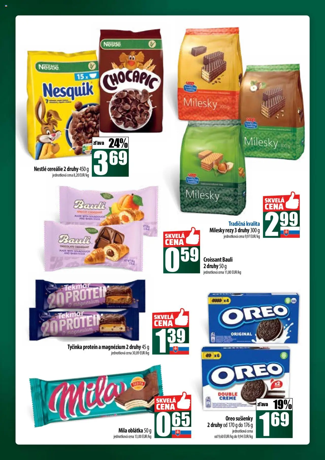 Nové COOP Jednota akcie – leták je platný od 09.10.2025 | Strana: 38 | Produkty: Croissant, Chocapic, Cereálie, Nesquik