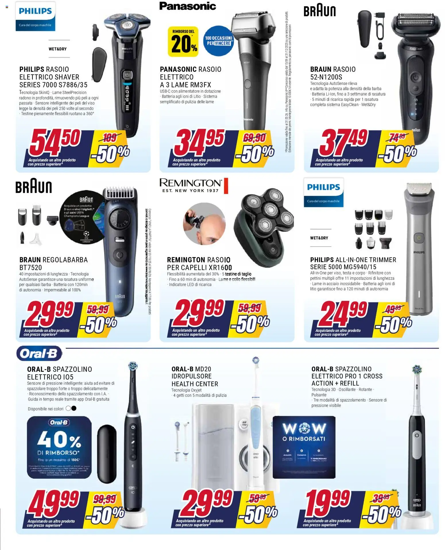 Volantino Trony del 04.12.2025 | Pagina: 22 | Prodotti: Rasoio, Regolabarba, Spazzolino elettrico, Batteria