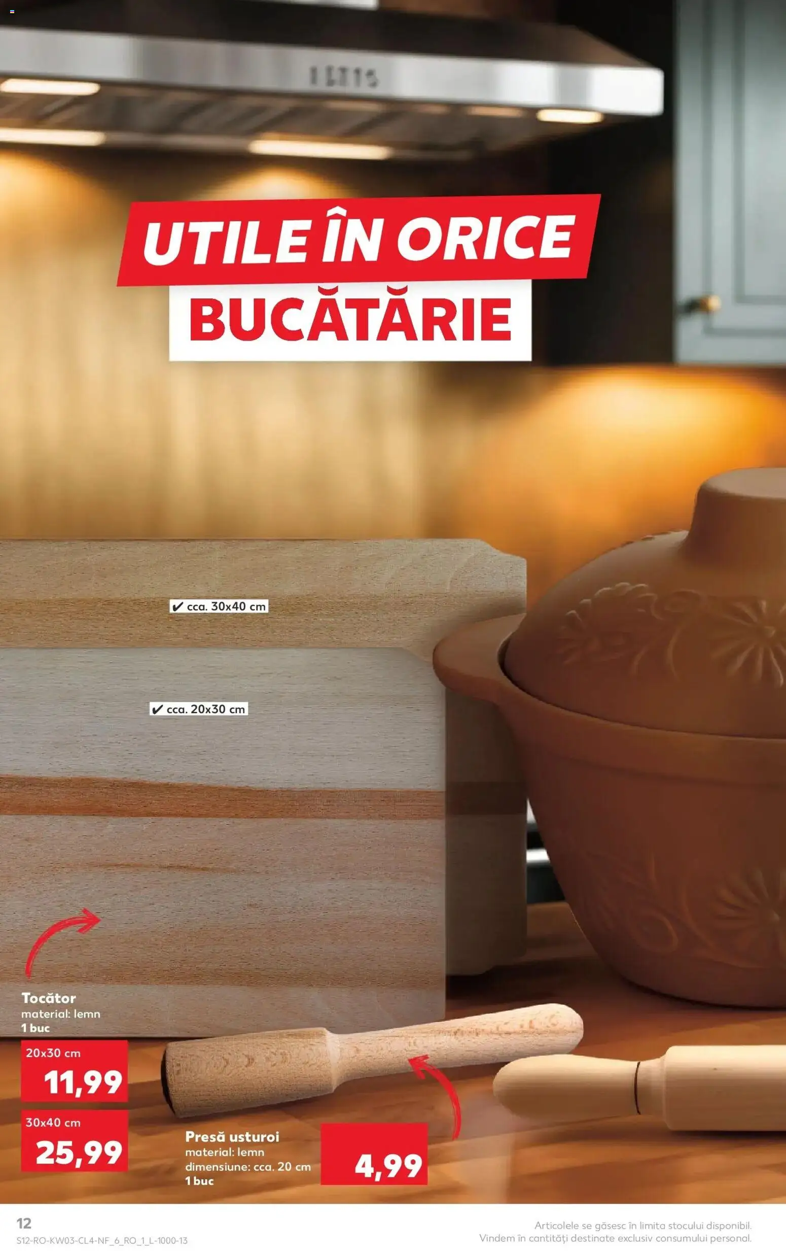 Noul catalog Kaufland – valabil de la 14.01.2026 | Pagină: 12 | Produse: Presă, Bucătărie, Tocător, Usturoi