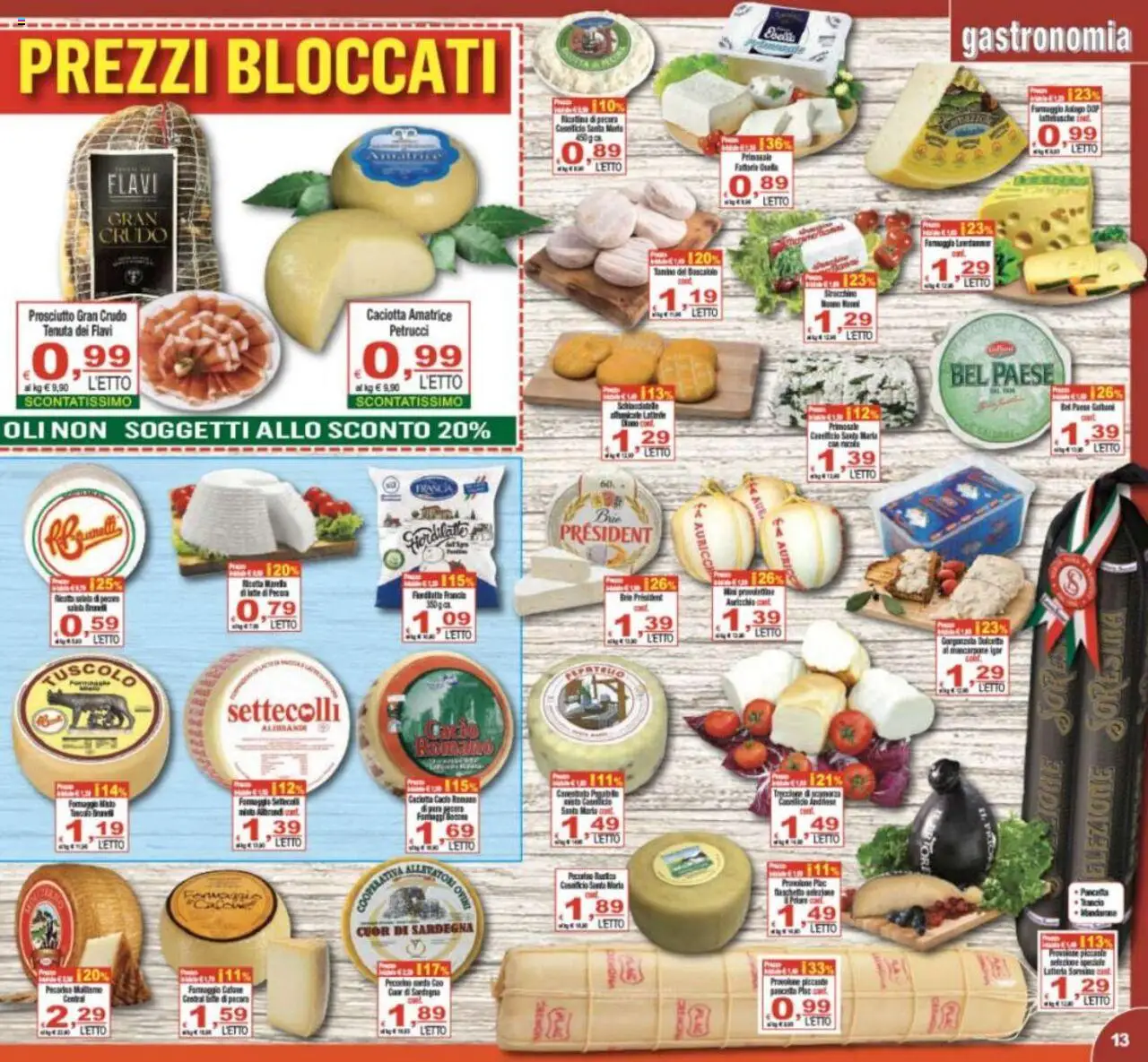 Volantino CTS del 17.10.2025 | Pagina: 13 | Prodotti: Formaggio, Prosciutto, Stracchino, Pecorino