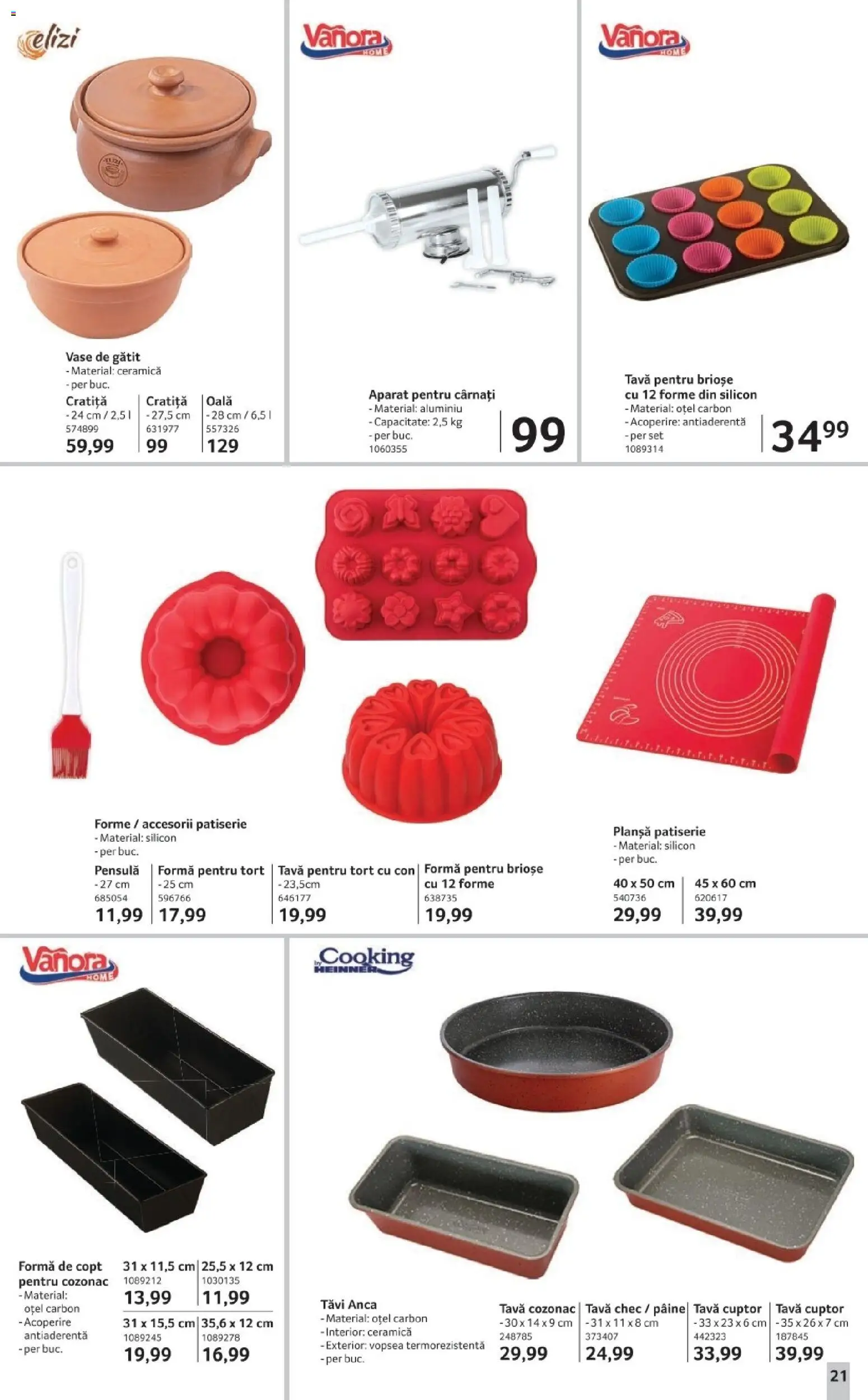 Noul catalog Selgros – valabil de la 12.12.2025 | Pagină: 21 | Produse: Oală, Tort, Pâine, Cârnați