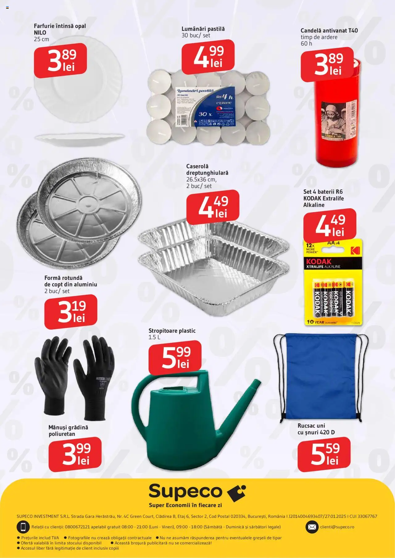 Supeco catalog - Prim Pret – valabil de la 28.08.2025 | Pagină: 11 | Produse: Mănuși, Baterii, Farfurie, Rucsac