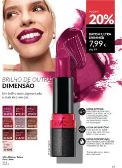BATOM ULTRA SHIMMER, Batom Ultra Shimmer │ válido de 01.08.2025 | Página: 63 | Produtos: Batom, Óleo