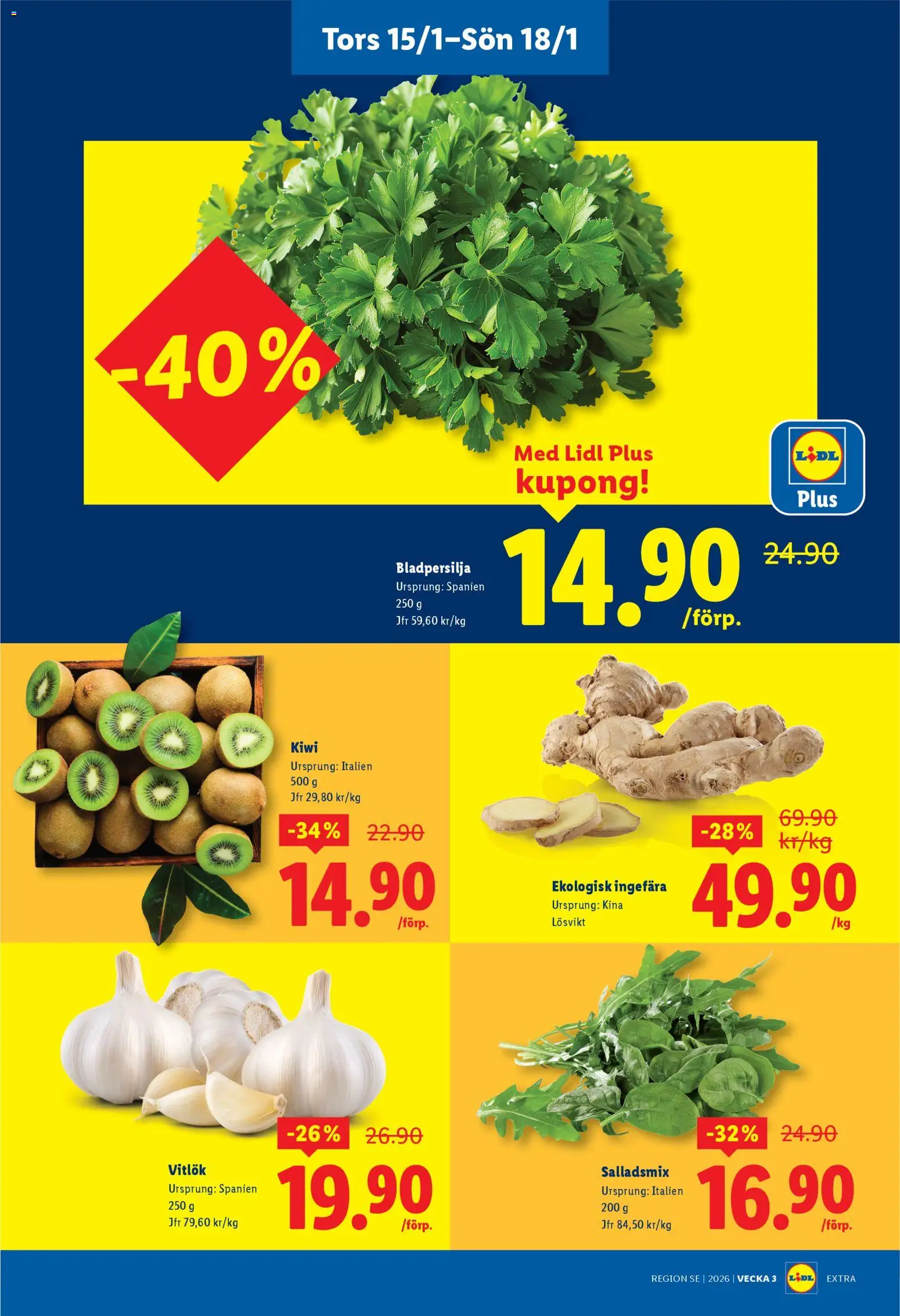 Lidl reklamblad aktuell från 12.01.2026 | Sida: 27 | Produkter: Vitlök, Kiwi