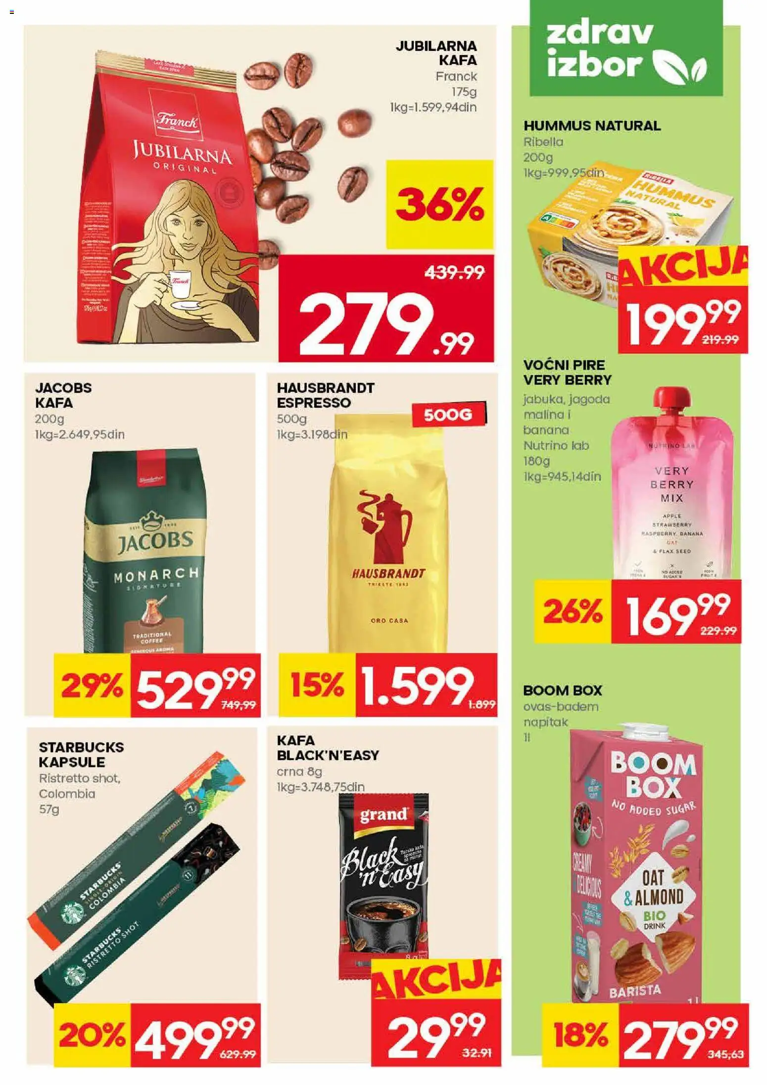 Roda katalog - važi od 23.04.2026 | Strana: 17 | Proizvode: Banana, Hummus, Malina, Kafa