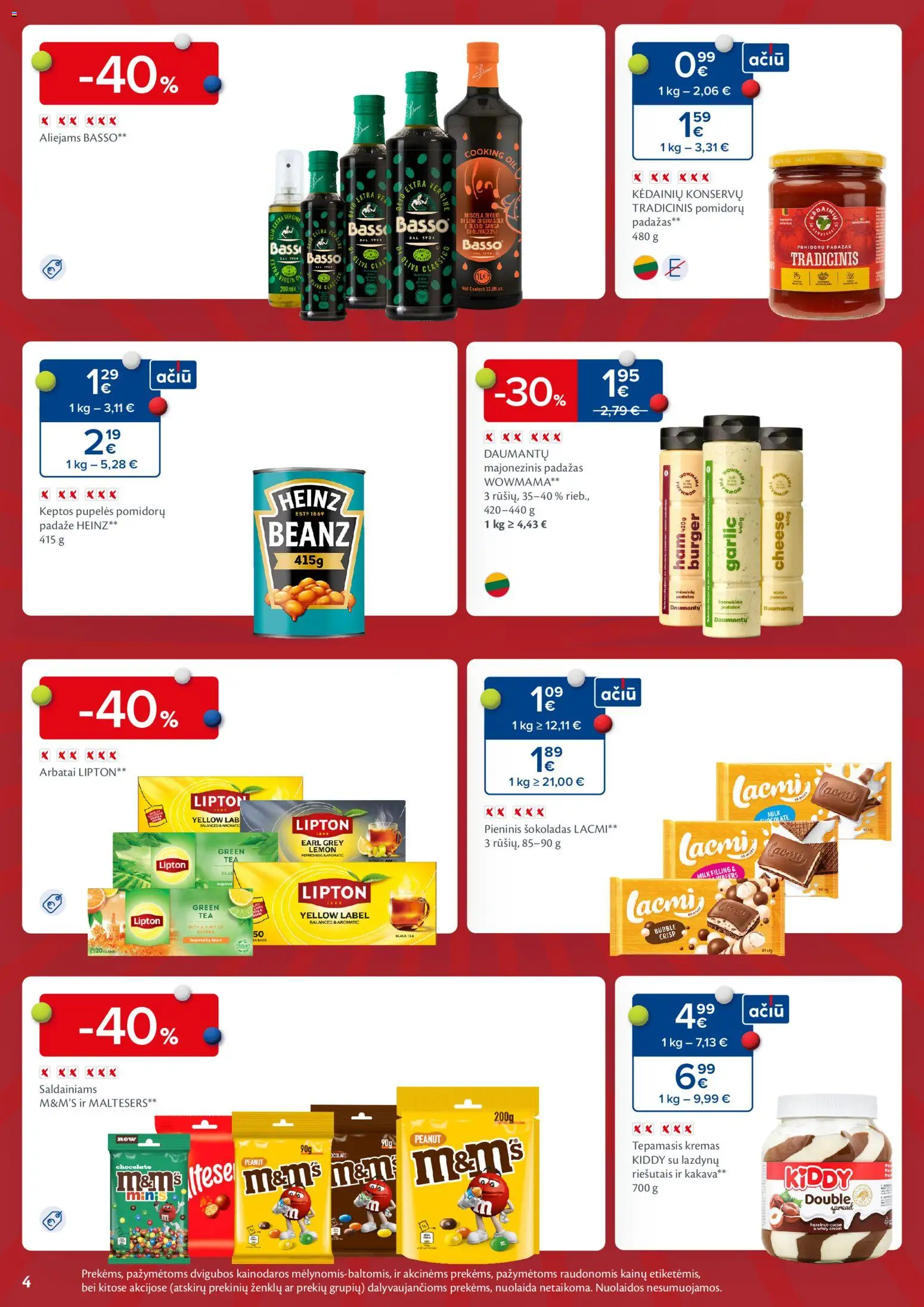 MAXIMA akcijos nuo 08.01.2026 | Puslapis: 4 | Prekių: Pupelės, Pomidorų padažas, Kremas, Šokoladas
