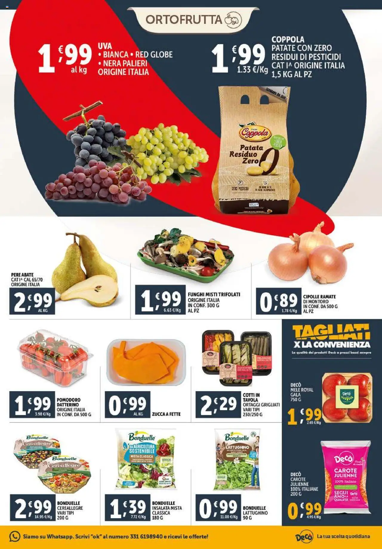 Volantino Decò del 23.09.2025 | Pagina: 5 | Prodotti: Mele, Cipolle, Pomodoro, Funghi