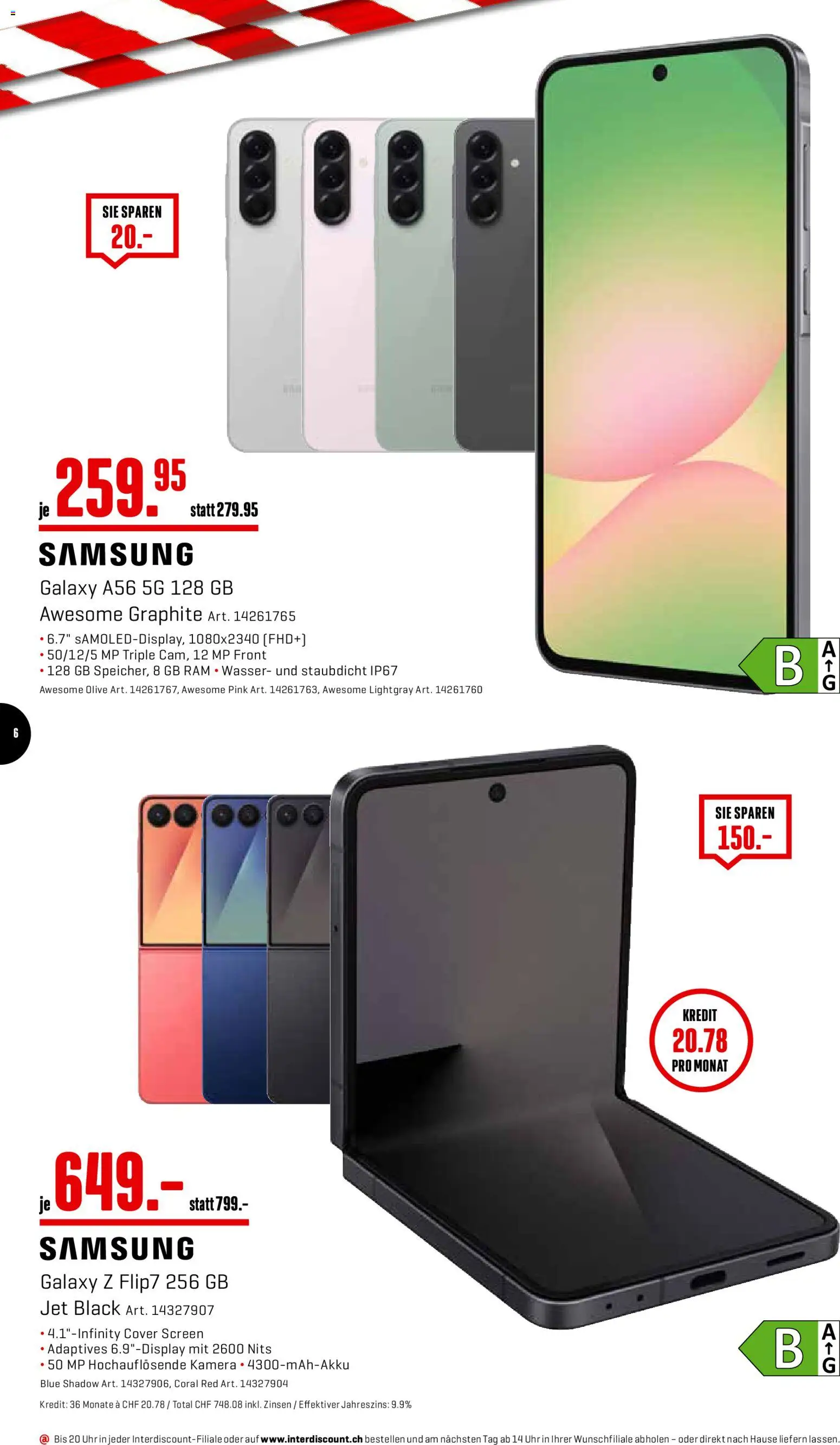 Interdiscount Aktionen – gültig ab 12.01.2026 | Seite: 6 | Produkte: Wasser, Uhr, Kamera, Samsung