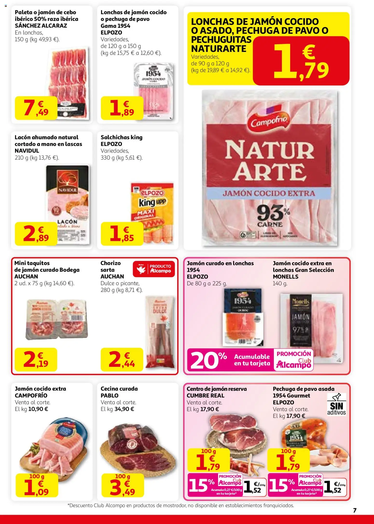 Alcampo folleto │ válido desde el 12.02.2026 | Página: 7 | Productos: Jamón, Jamón cocido