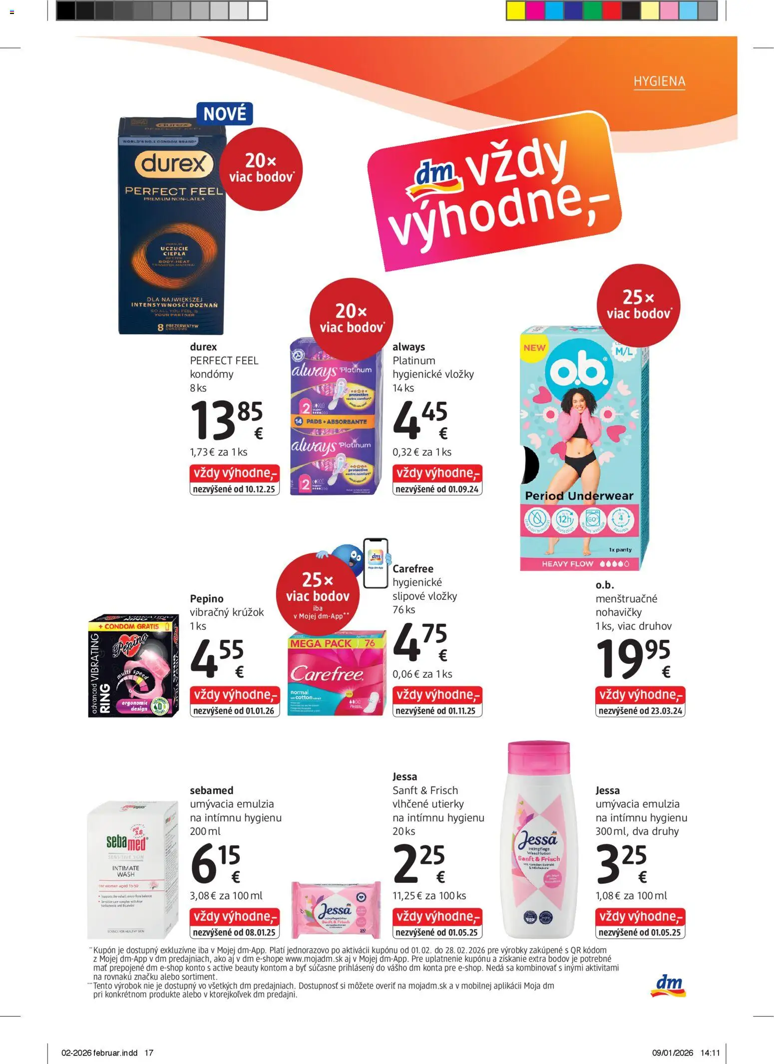 Nové dm drogerie akcie – leták je platný od 01.02.2026 | Strana: 17 | Produkty: Nohavičky