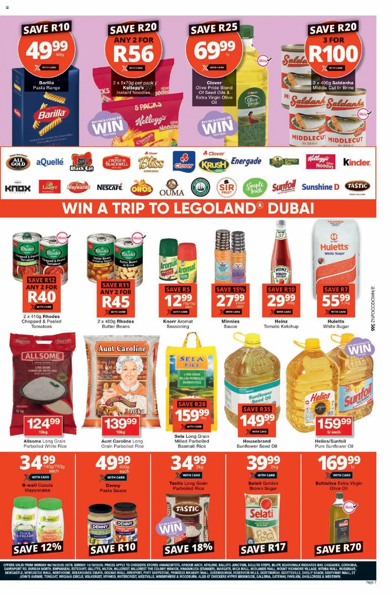 New Checkers catalogue – valid from 06.10.2025 | Page: 7 | Products: Oil, Noodles, Pasta, Fruit