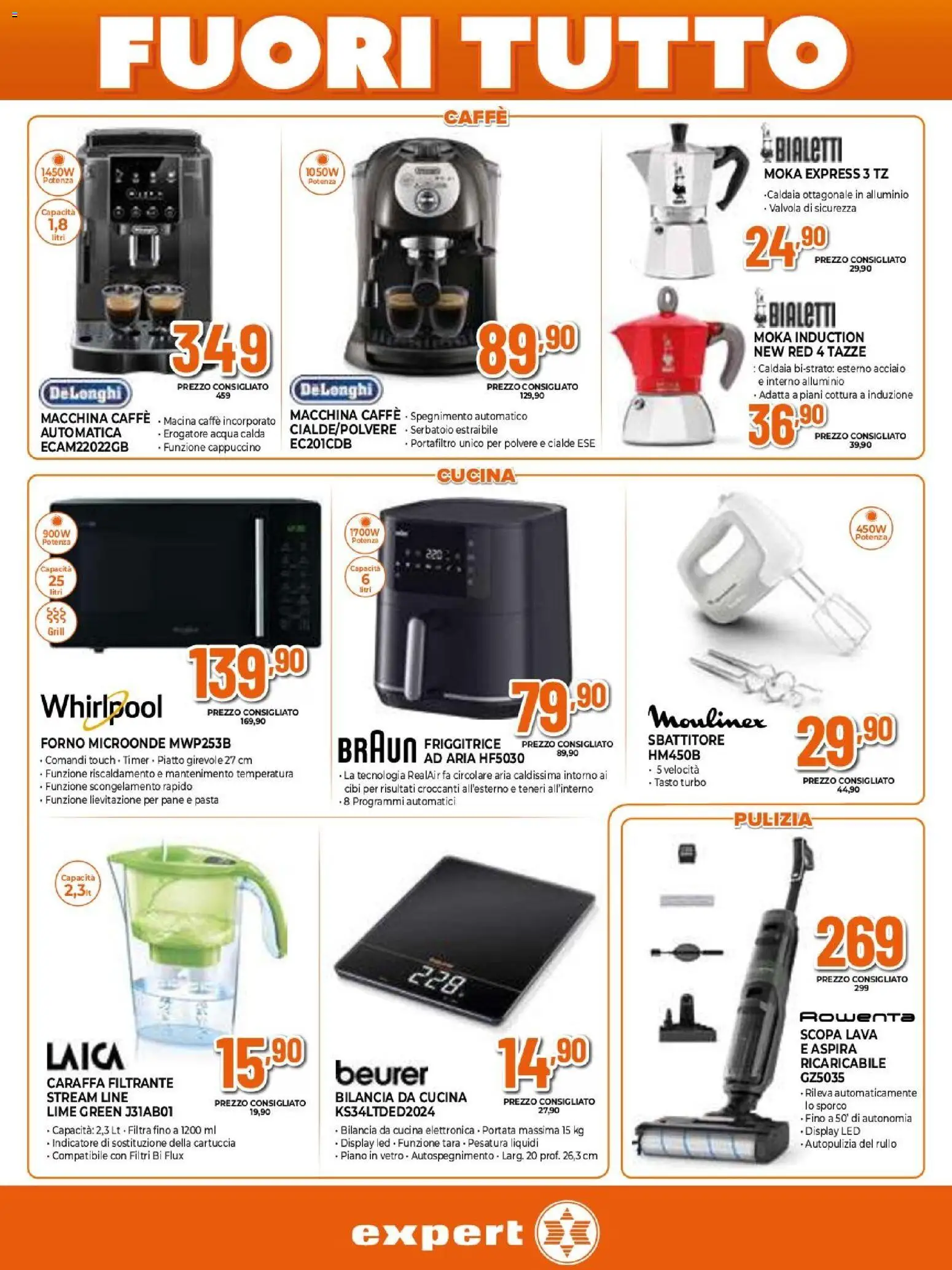 Volantino Expert del 27.12.2025 | Pagina: 10 | Prodotti: Microonde, Pasta, Alluminio, Friggitrice