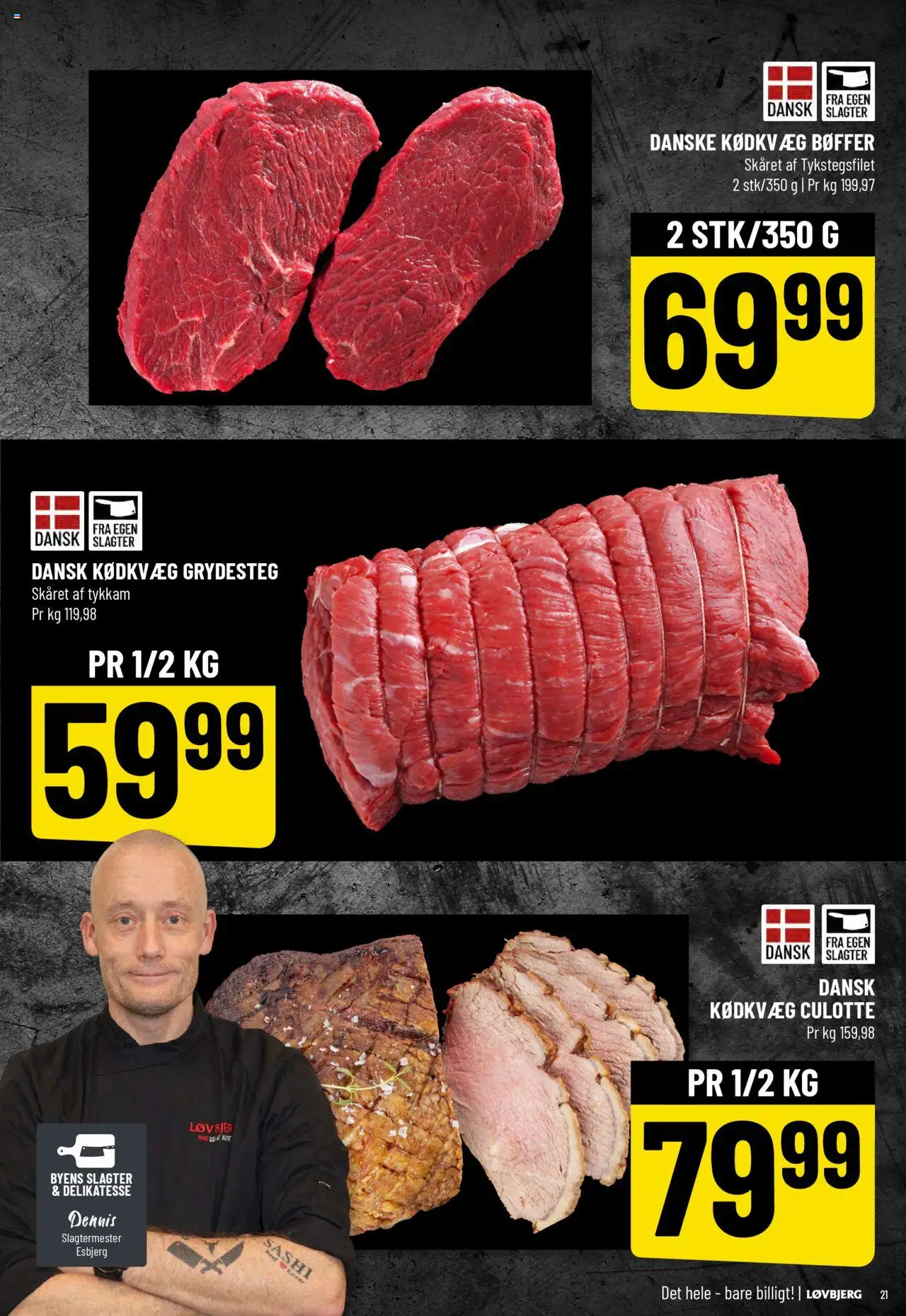 Løvbjerg tilbudsavis – gyldig fra 10.10.2025 | Side: 21 | Produkter: Bøffer