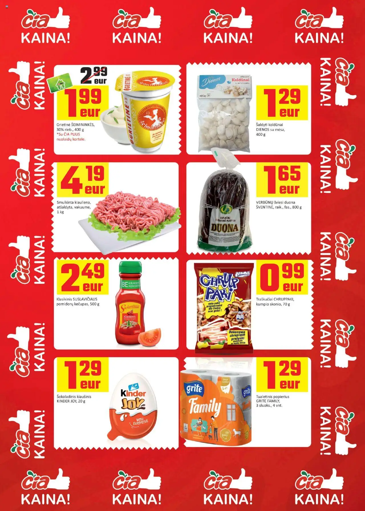 ČIA MARKET leidinys│galioja nuo 01.07.2025 | Puslapis: 16 | Prekių: Duona, Grietinė, Tualetinis popierius, Traškučiai