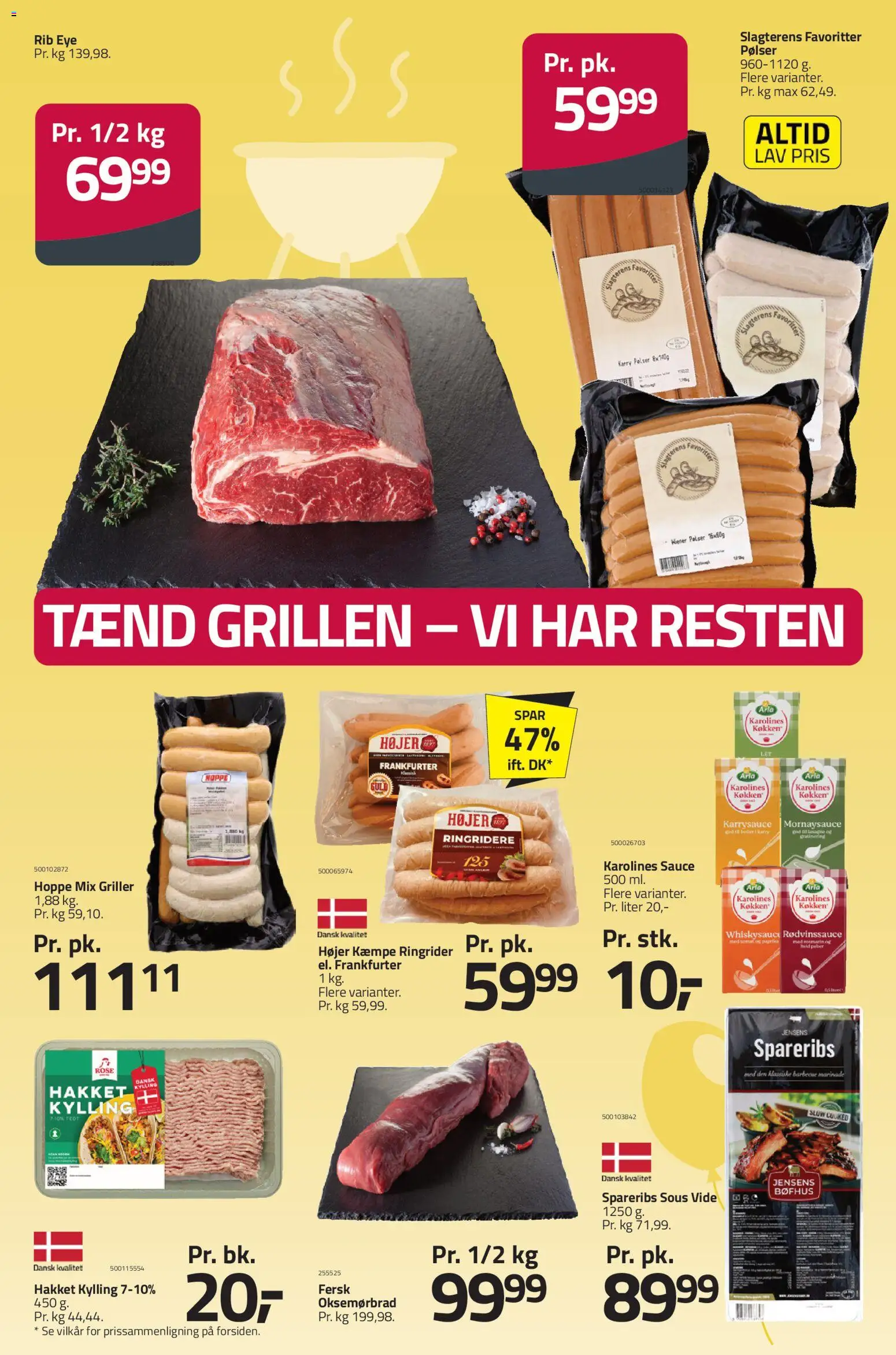 Fleggaard tilbudsavis – gyldig fra 29.04.2026 | Side: 23 | Produkter: Pølser, Rødvinssauce, Peber, Mornaysauce