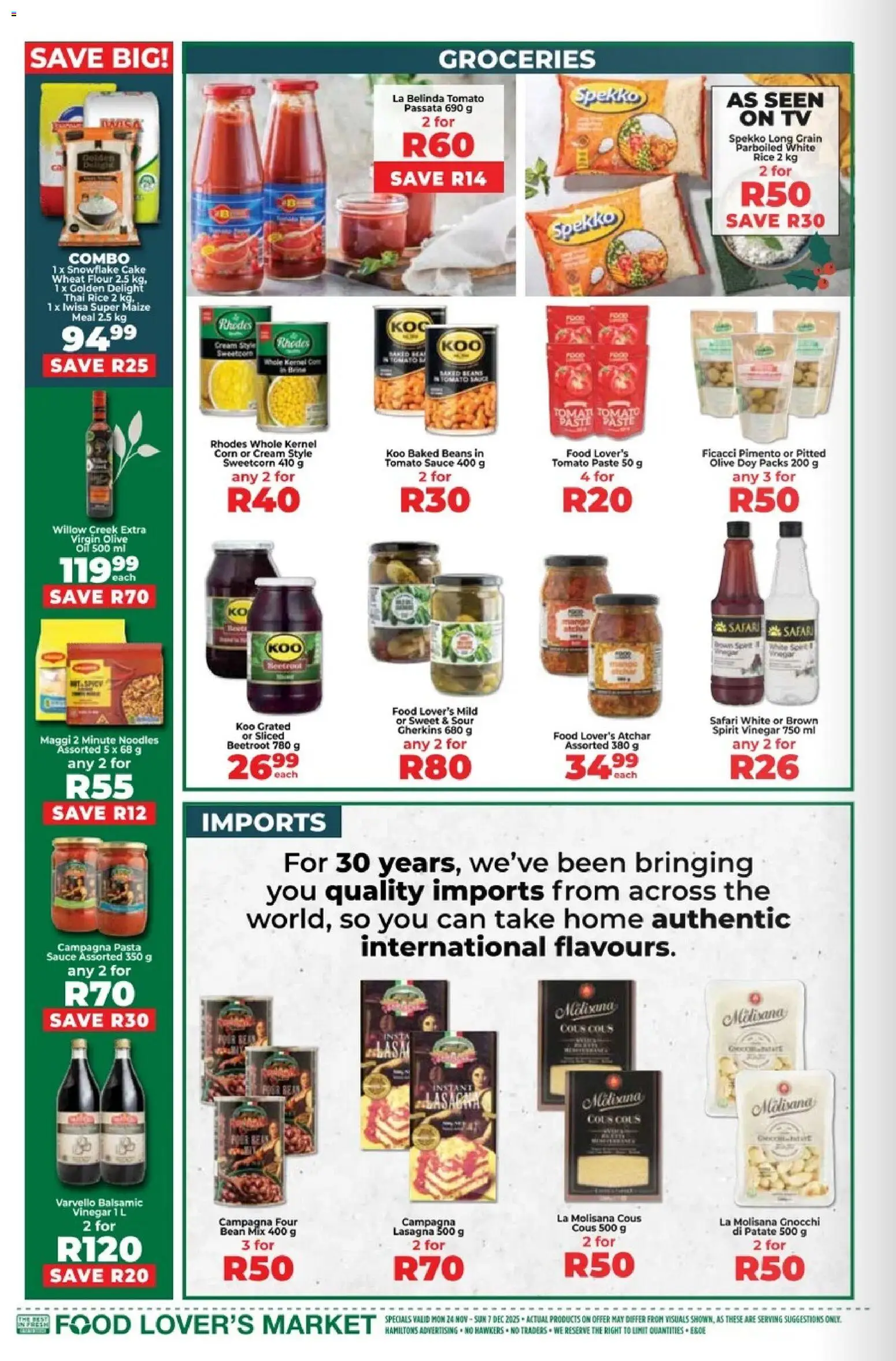 New Food Lover's Market catalogue – valid from 14.11.2025 | Page: 14 | Products: Corn, Flour, Noodles, Pasta