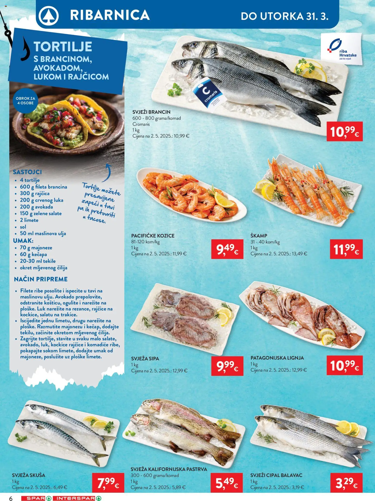 Spar katalog | vrijedi od 25.03.2026 | Stranica: 8 | Proizvodi: Avokado, Skuša, Umak, Tortilje