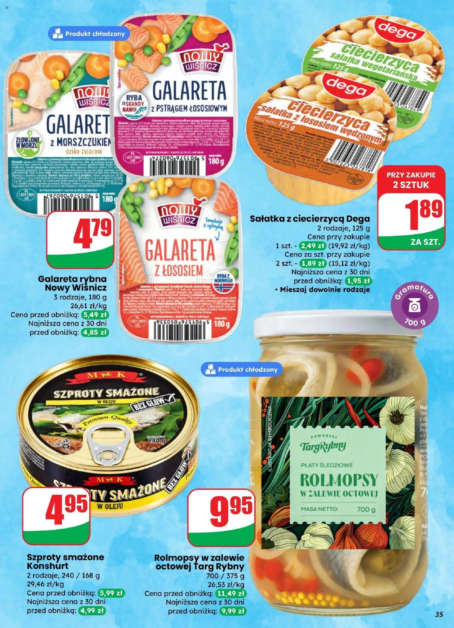 Dino gazetka od 25.03.2026 | Strona: 35 | Produkty: Rybna, Ciecierzyca, Ryba, Sałatka