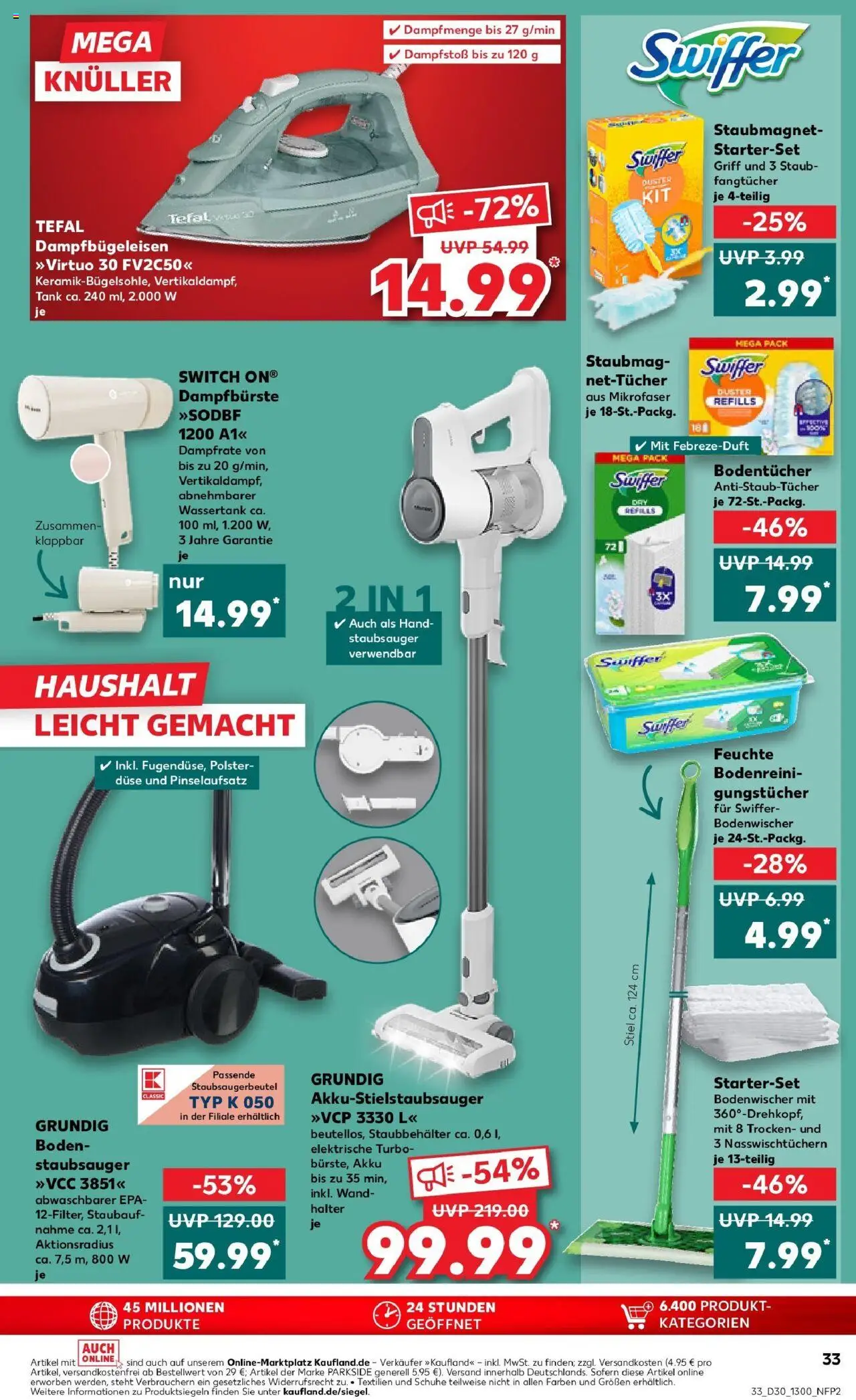 Kaufland prospekt Bottrop	 - gültig ab dem 23.07.2025 | Seite: 33 | Produkte: Staubsauger, Swiffer