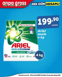 12.12.2025 tarihinden itibaren geçerli olan Anpa Gross kataloğu önizlemesi