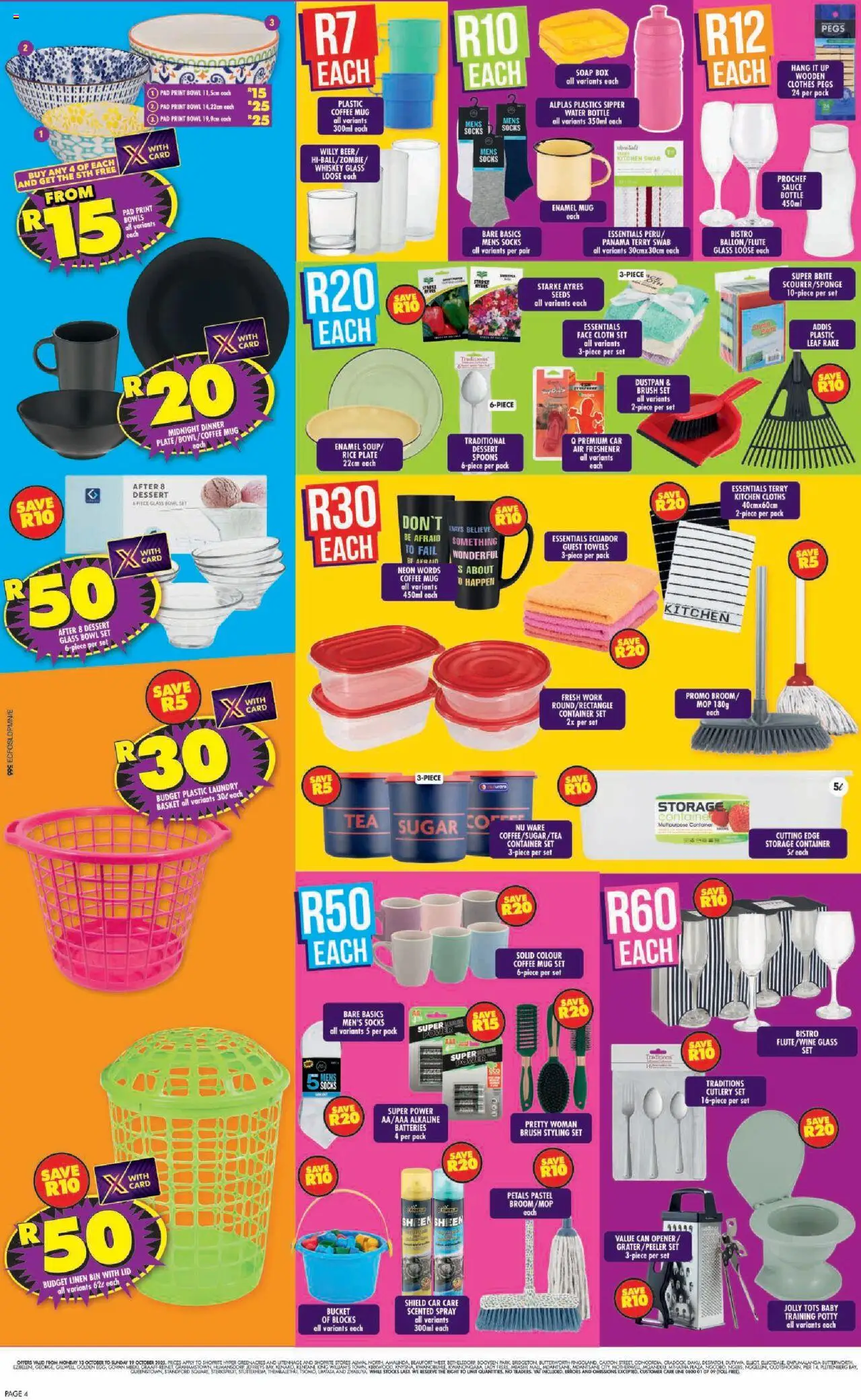 New Shoprite catalogue – valid from 13.10.2025 | Page: 4 | Products: Plate, Mug, Whiskey, Sugar