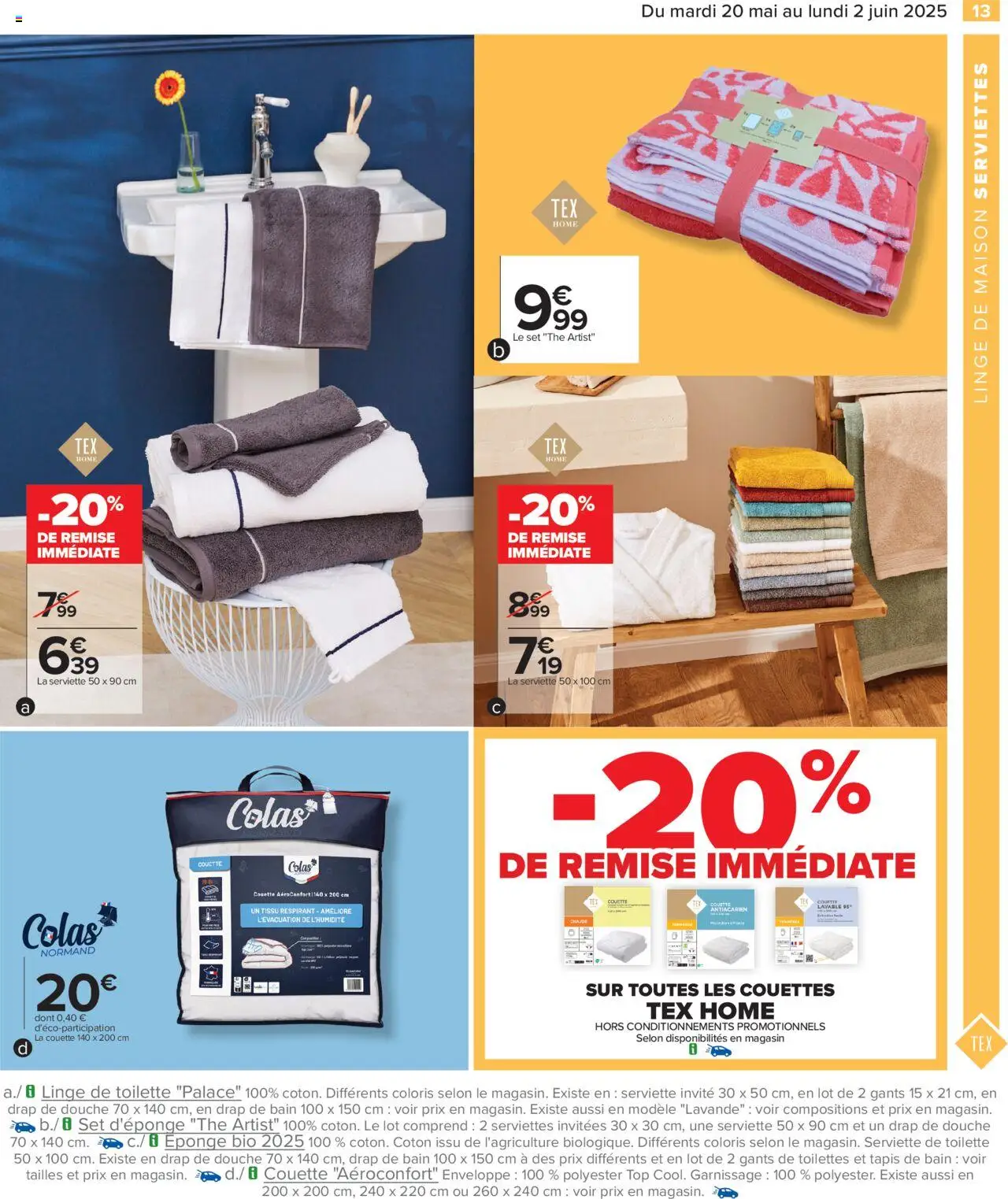  | Page: 15 | Produits: Coton, Enveloppe, Toilettes, Tapis