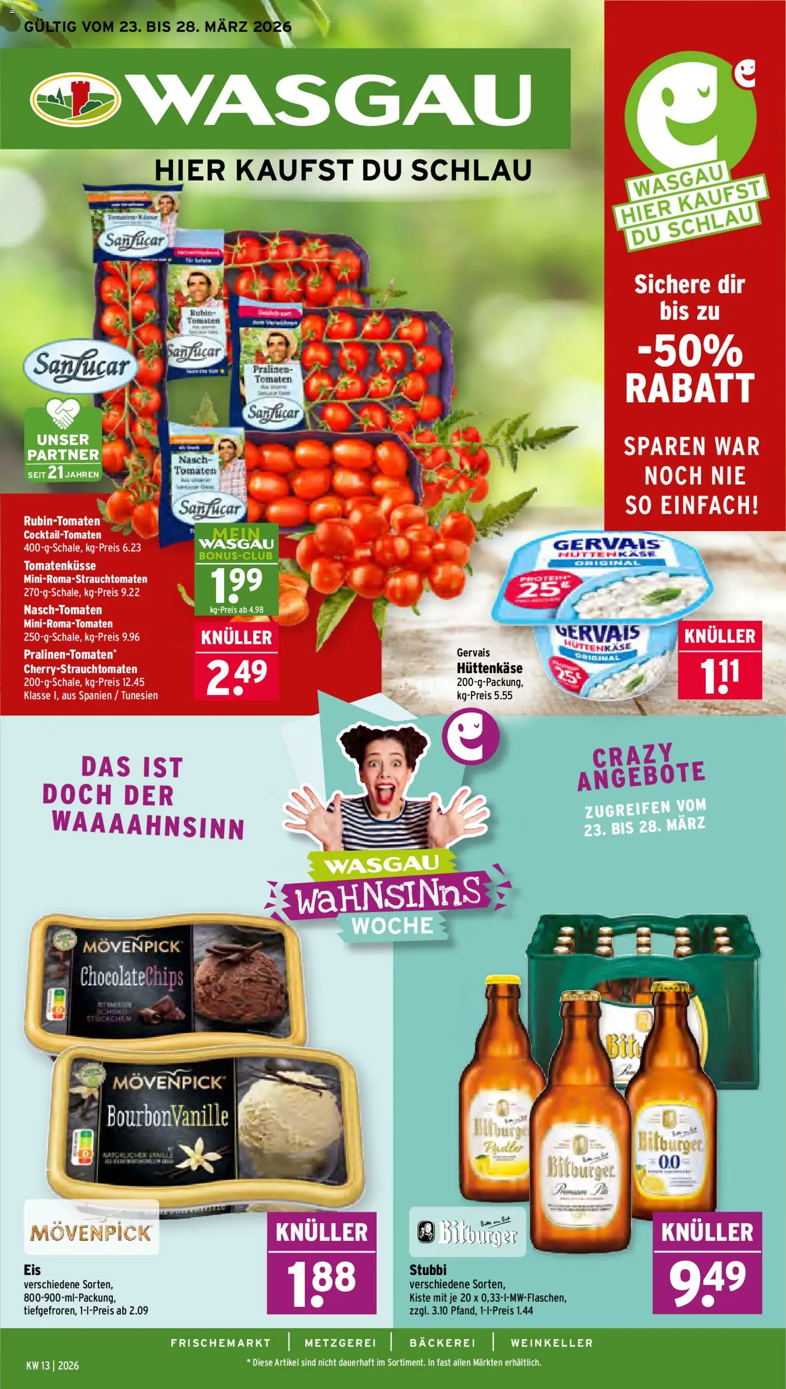 Wasgau Prospekt 	 – gültig ab 23.03.2026 | Seite: 1