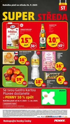 Penny Market leták - Čtvrtečník od 18.09.2025 | Strana: 32 | Produkty: Mléko, Mošt, Talíř, Láhev