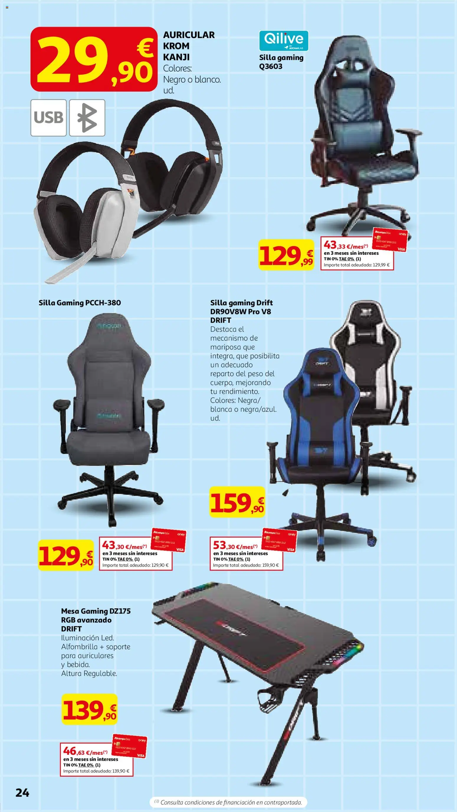 Alcampo - Dia del Padre │ válido desde el 04.03.2026 | Página: 24 | Productos: Auriculares, Peso, Mesa, Silla