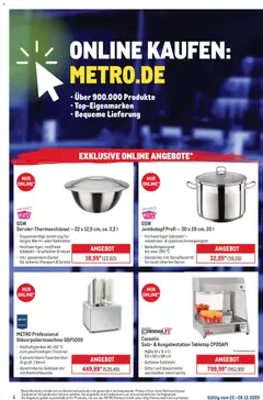 Metro Online: Wochen-Angebote ab 22.12.2025 gültig
