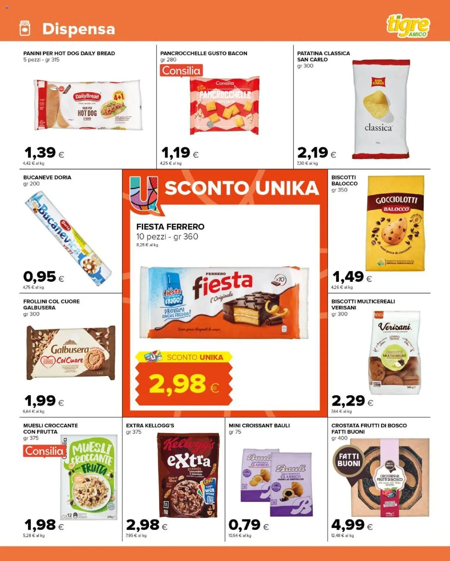 Volantino Tigre del 05.11.2025 | Pagina: 11 | Prodotti: Muesli, Nocciole, Croissant, Frollini