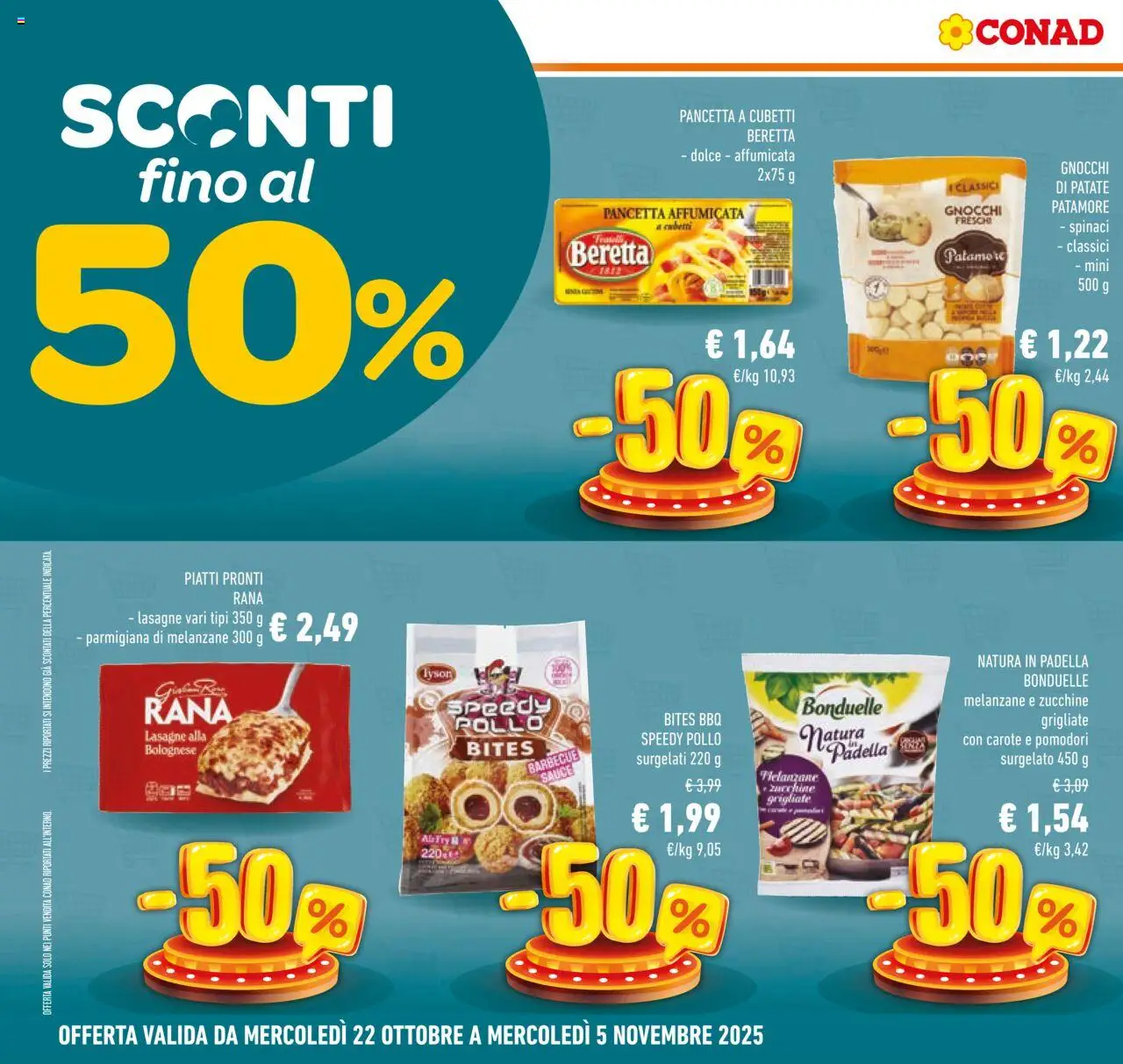 Volantino Conad del 22.10.2025 | Pagina: 12 | Prodotti: Pollo, Patate, Barbecue, Gnocchi