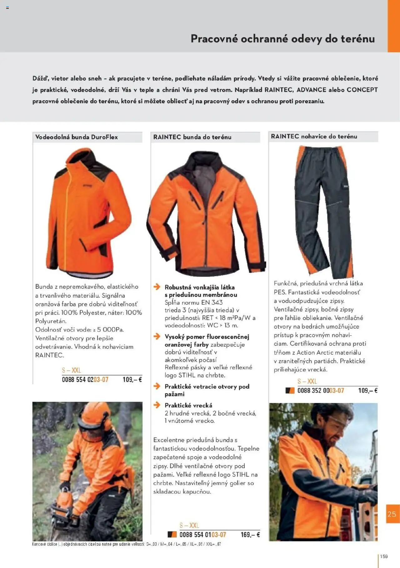 Nové STIHL akcie – leták je platný od 29.09.2025 | Strana: 159 | Produkty: Wc, Bunda, Nohavice
