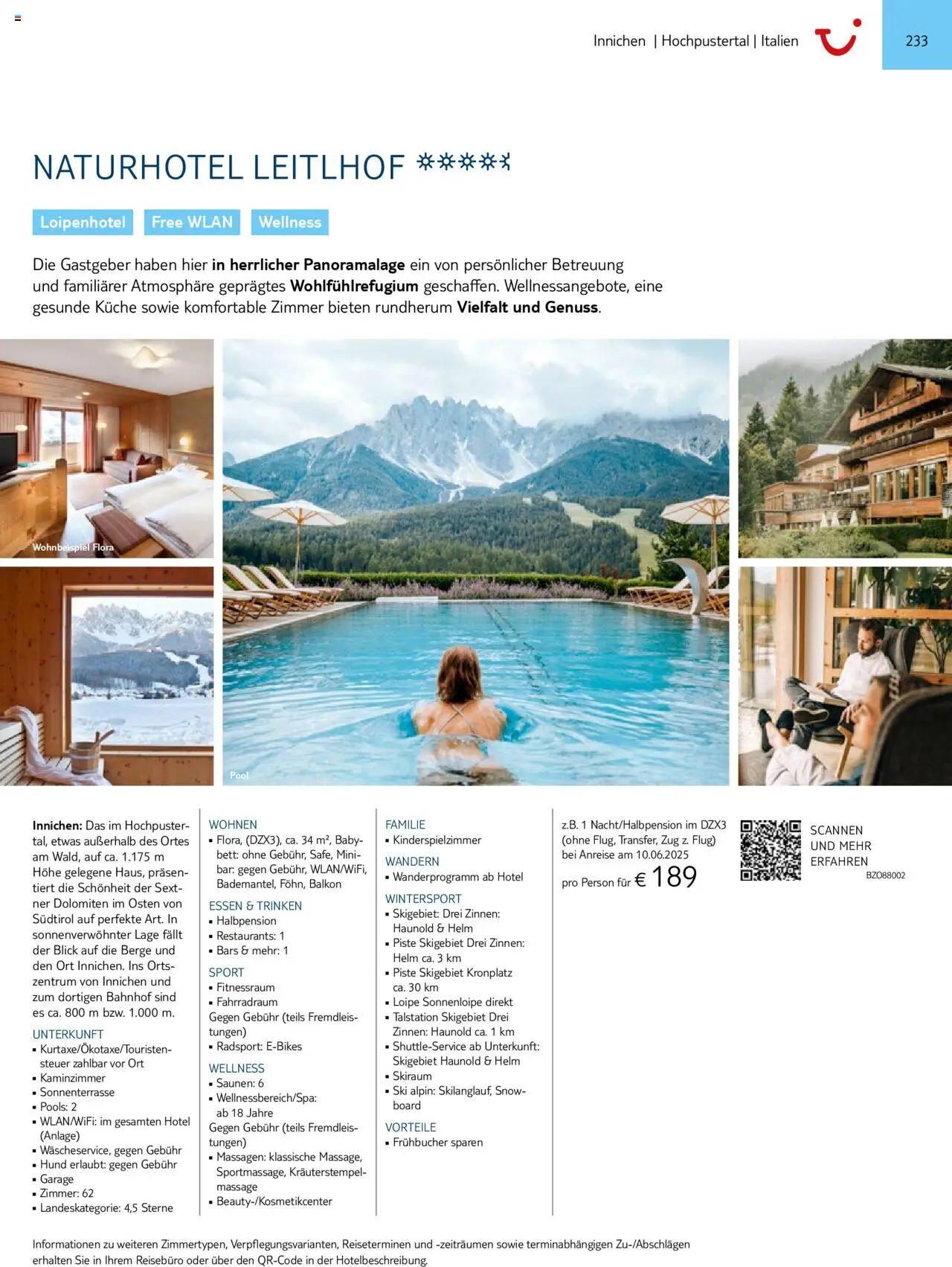 Aida - Urlaub mit eigener Anreise 2025/26 – gültig ab 01.11.2024 | Seite: 233 | Produkte: Bett, Küche, Ski