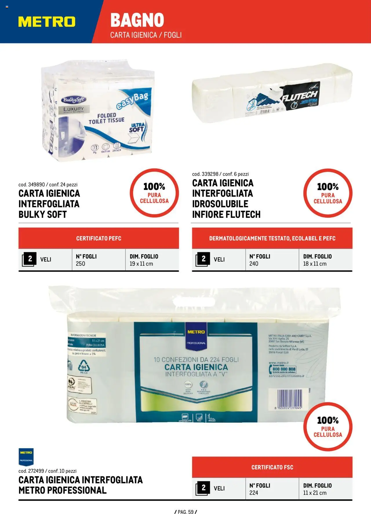 Volantino Metro del 26.09.2024 | Pagina: 59 | Prodotti: Carta igienica, Metro, Bagno