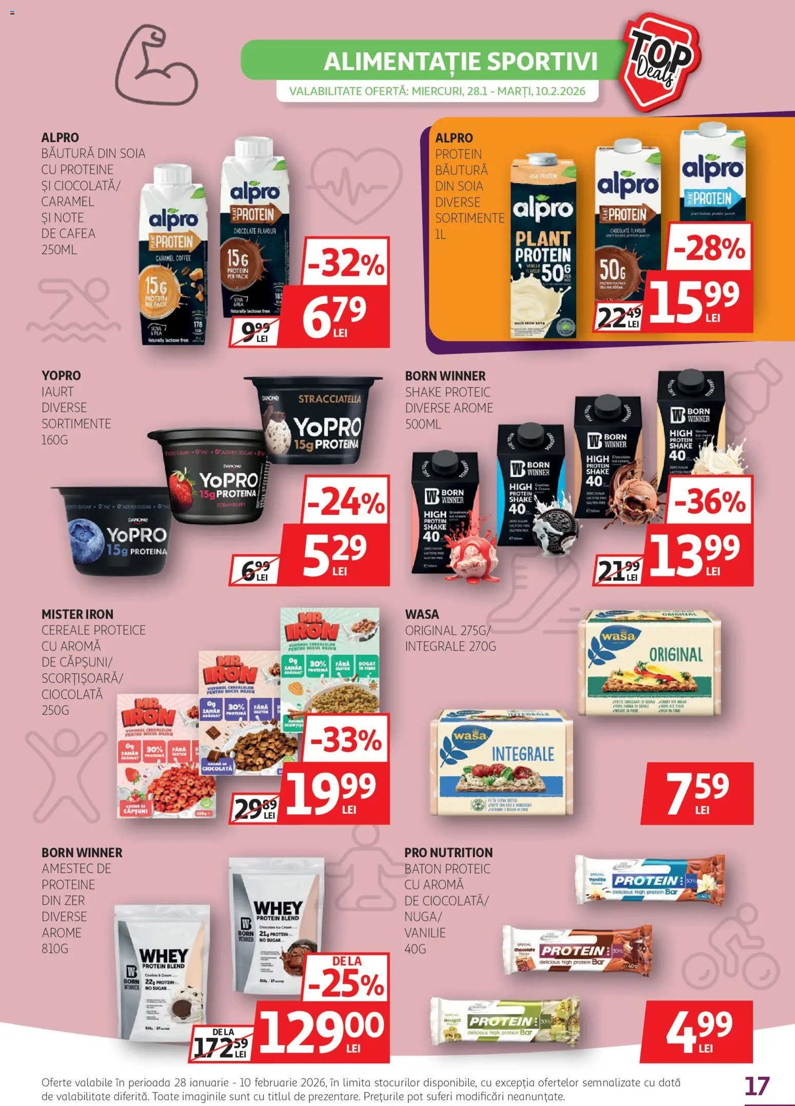 Noul catalog Auchan – valabil de la 28.01.2026 | Pagină: 17 | Produse: Masaüstü kılıfı, Ciocolată, Căpșuni, Cereale