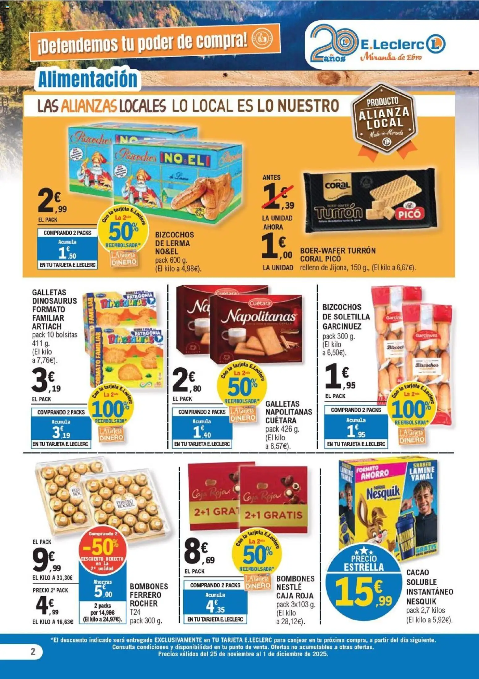 E.Leclerc Black Friday │ válido desde el 25.11.2025 | Página: 2 | Productos: Galletas, Φρυγανιές σικάλεως, Caja