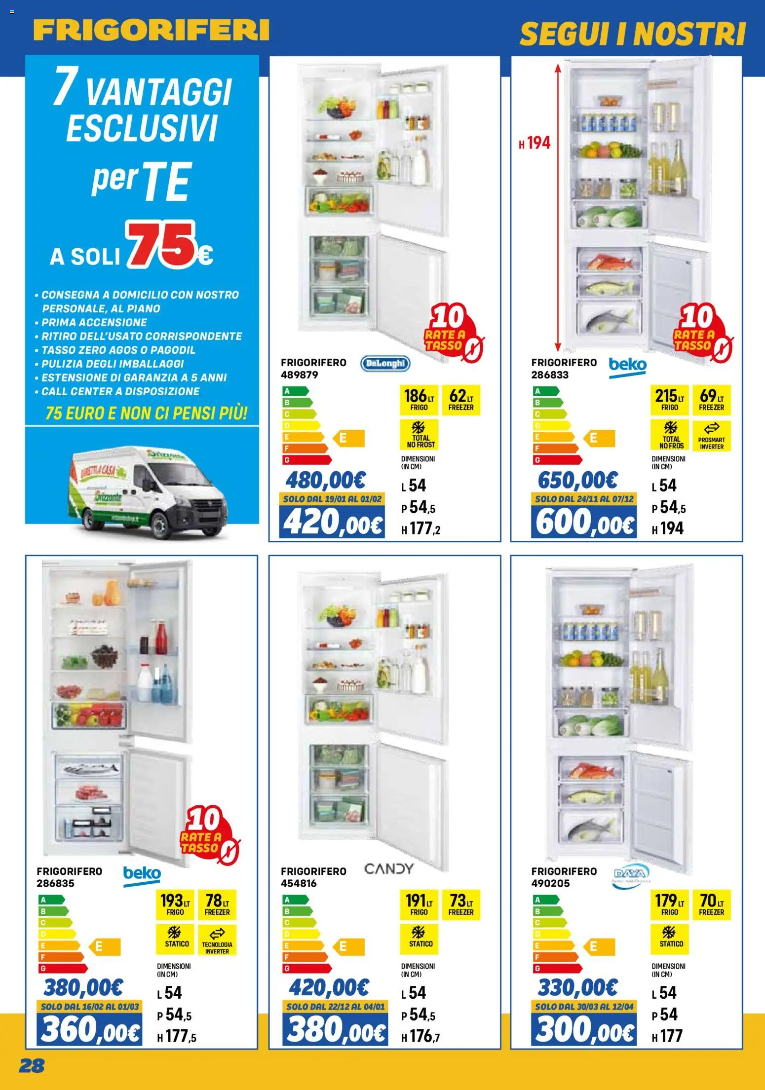 Volantino Orizzonte del 01.11.2025 | Pagina: 28 | Prodotti: Freezer, Frigorifero